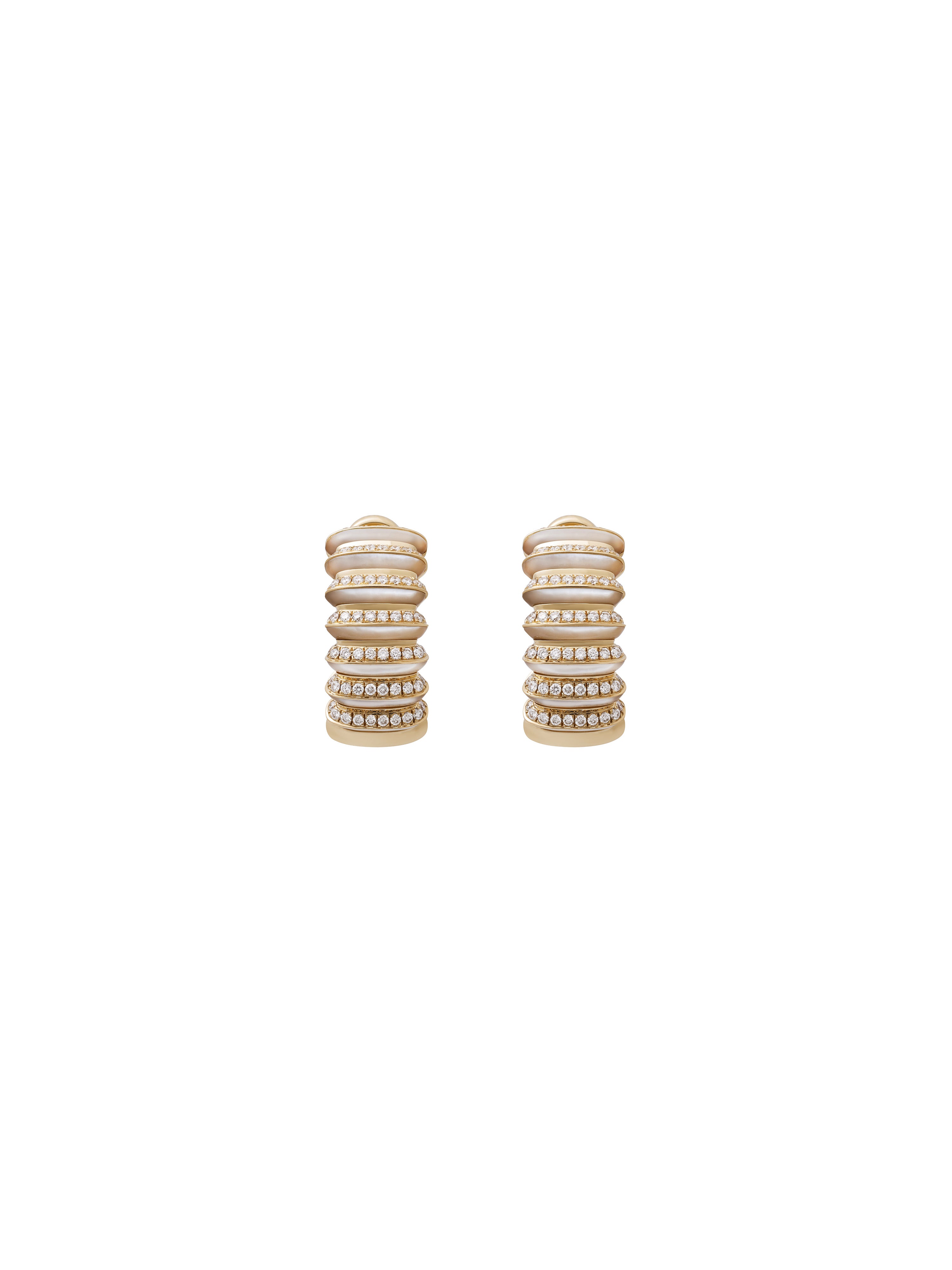 Borsh Mother of Pearl Hoop Earrings
