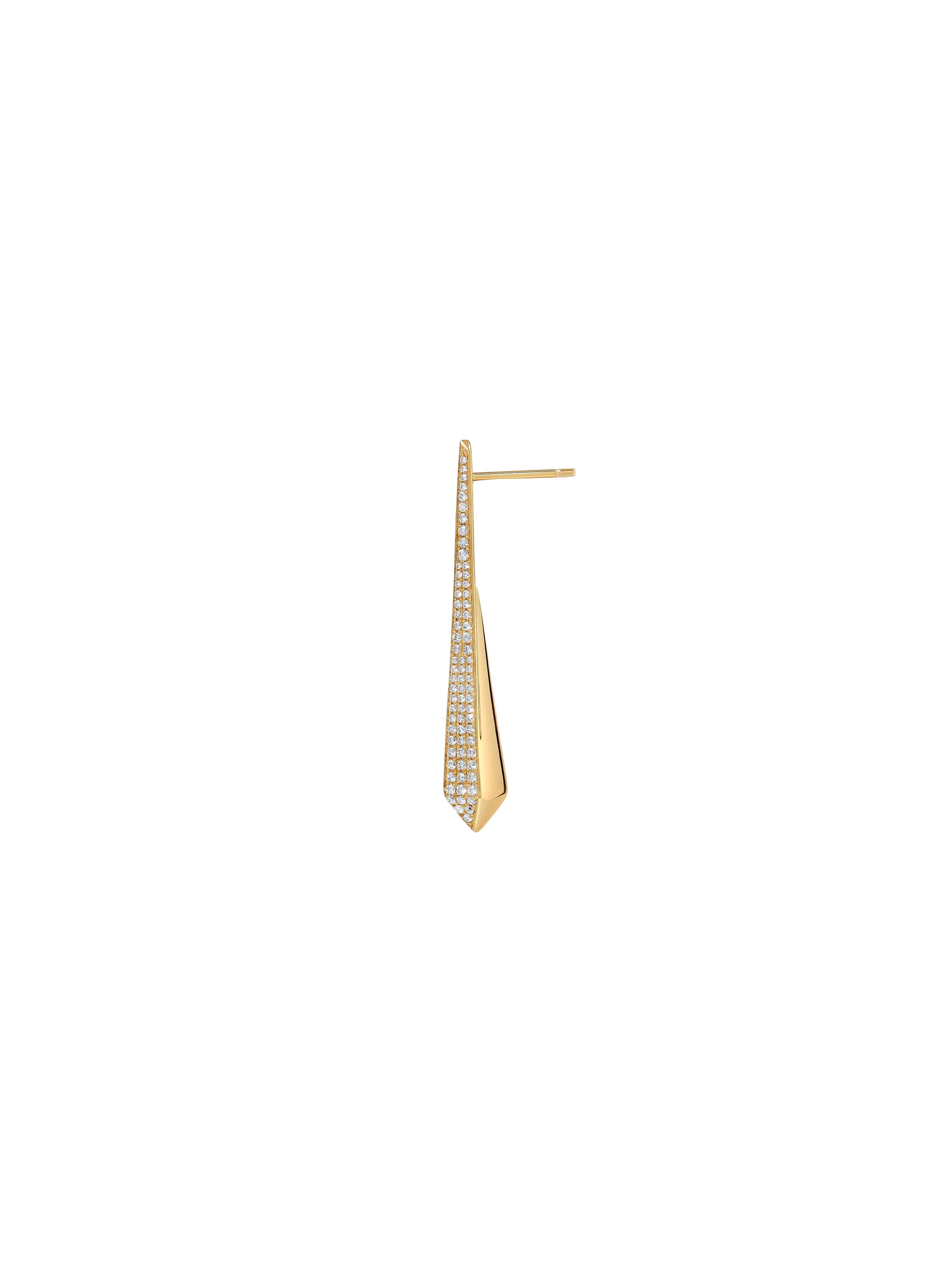 Borsh Obelisk Bone White Earrings