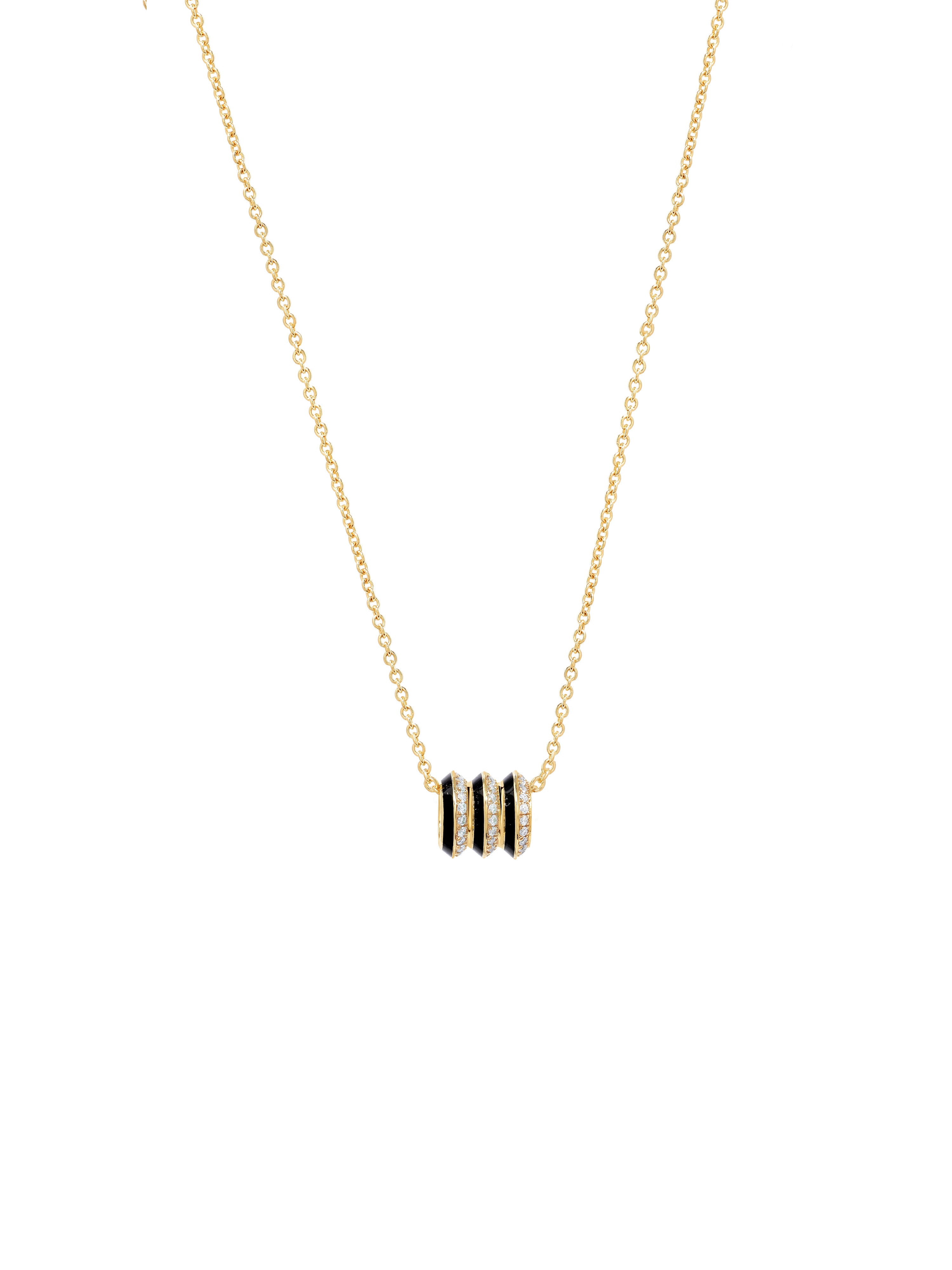 Borsh Triplet Jet Black Pendant