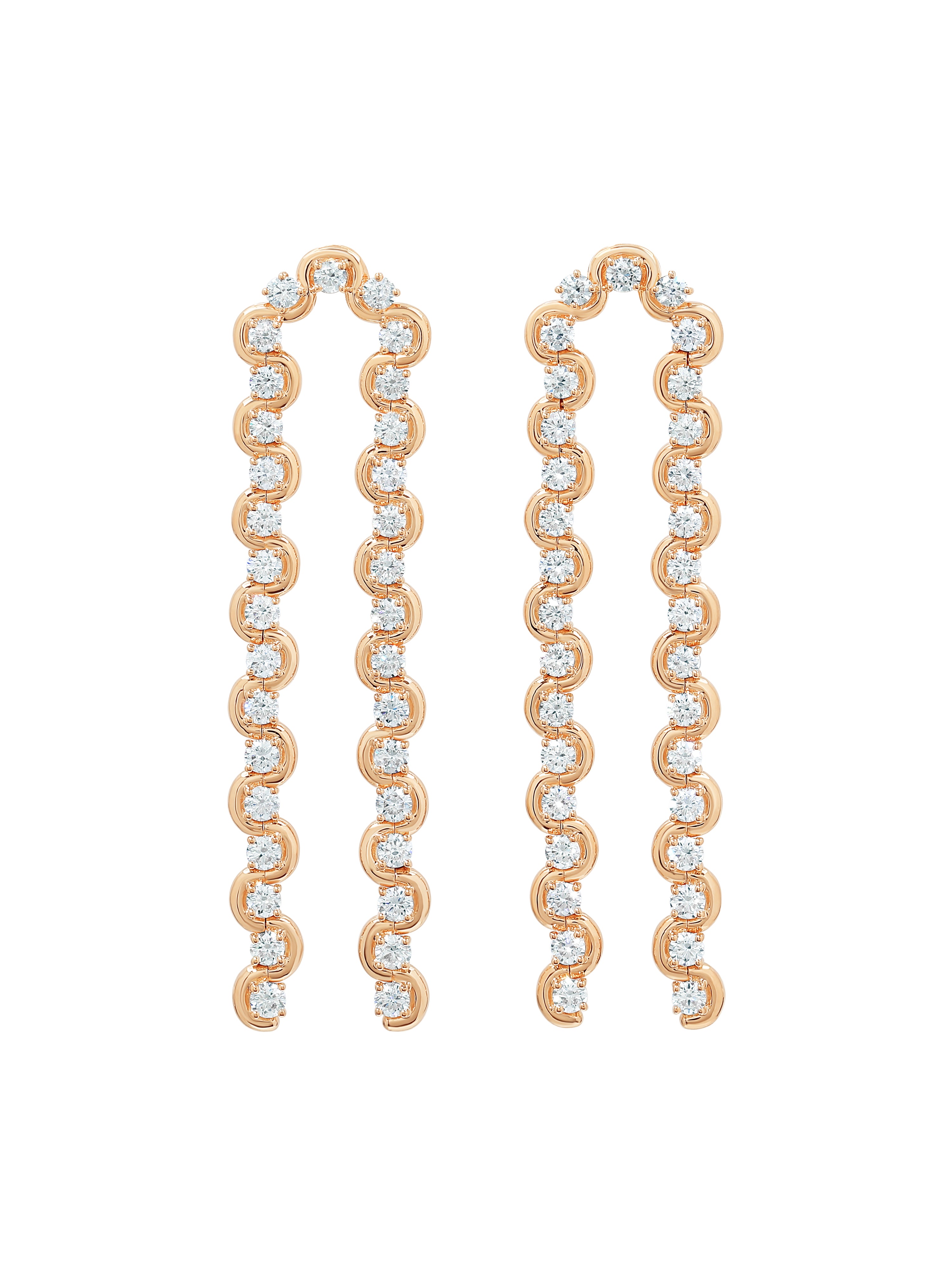 Edessa Diamond Arc Drop Earrings