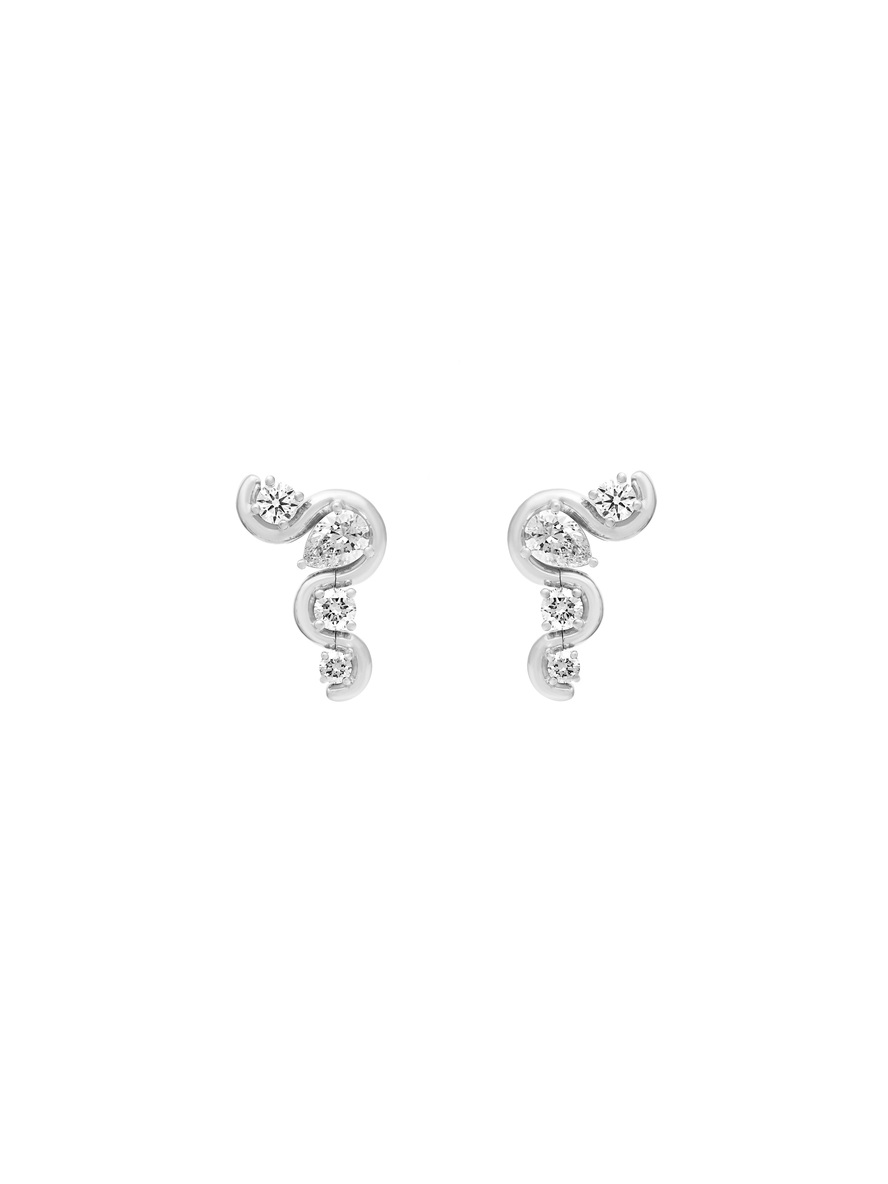 Edessa Droplet Diamond Earrings