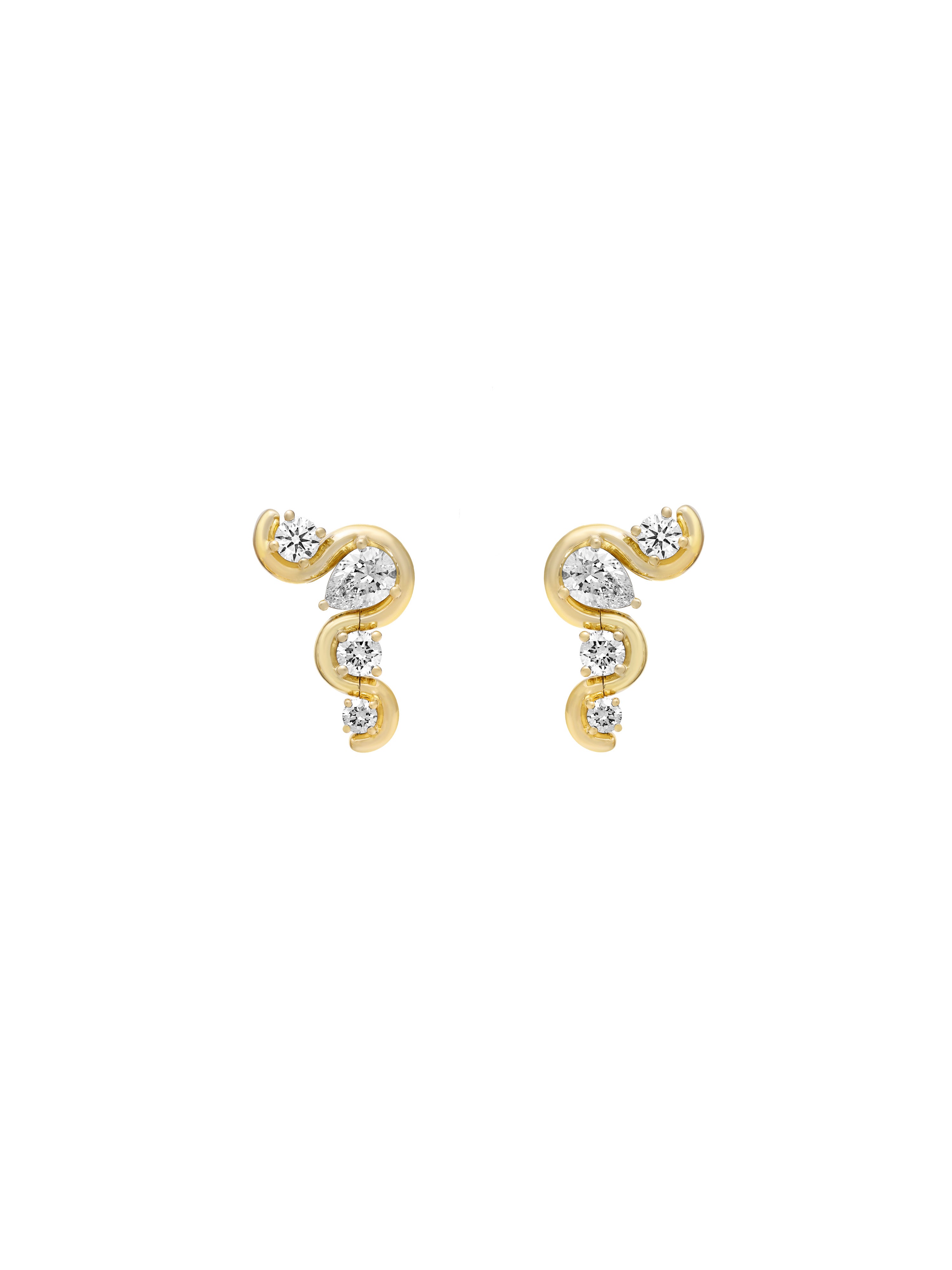 Edessa Droplet Diamond Earrings