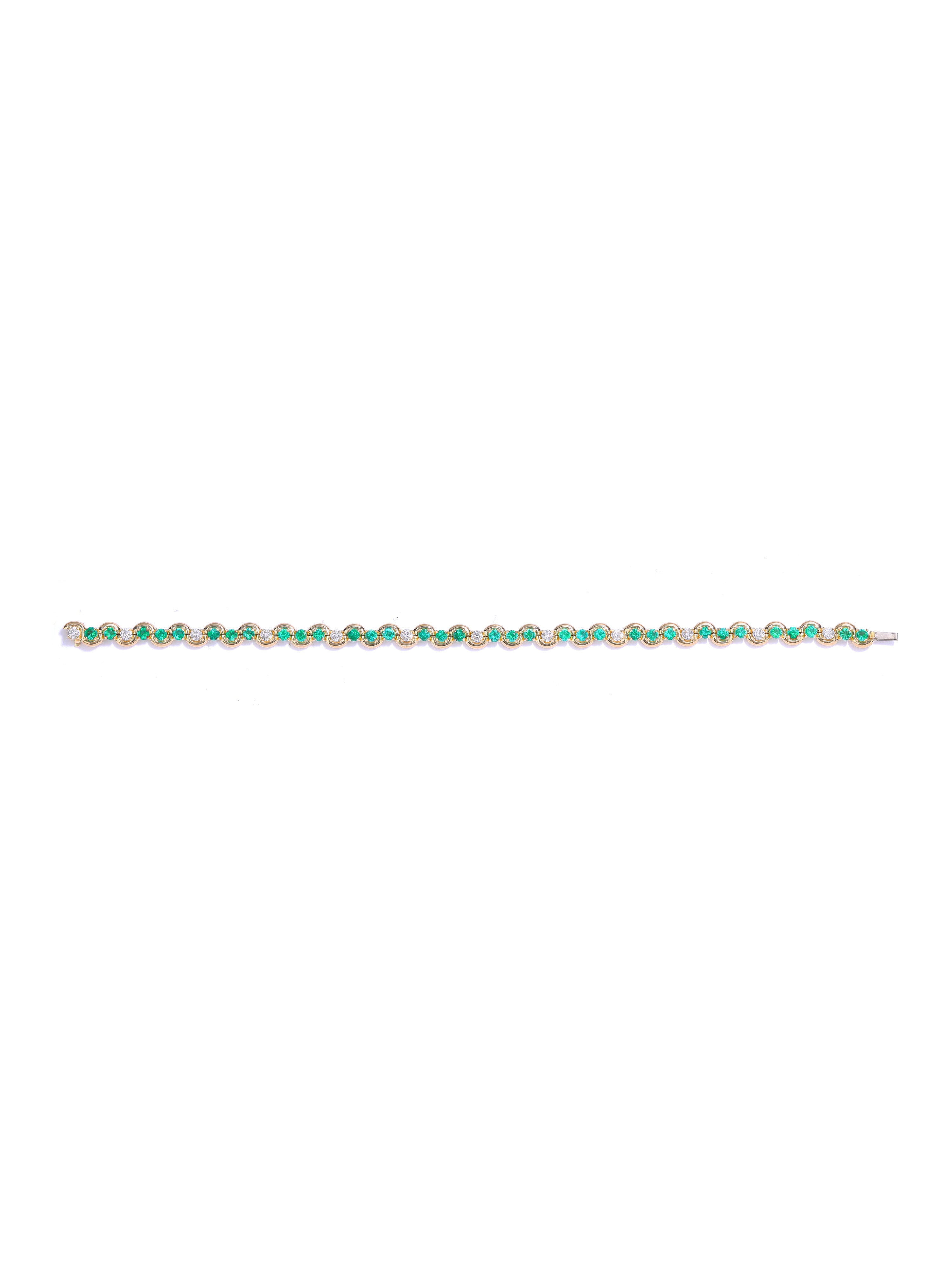 Edessa Emerald Tennis Bracelet