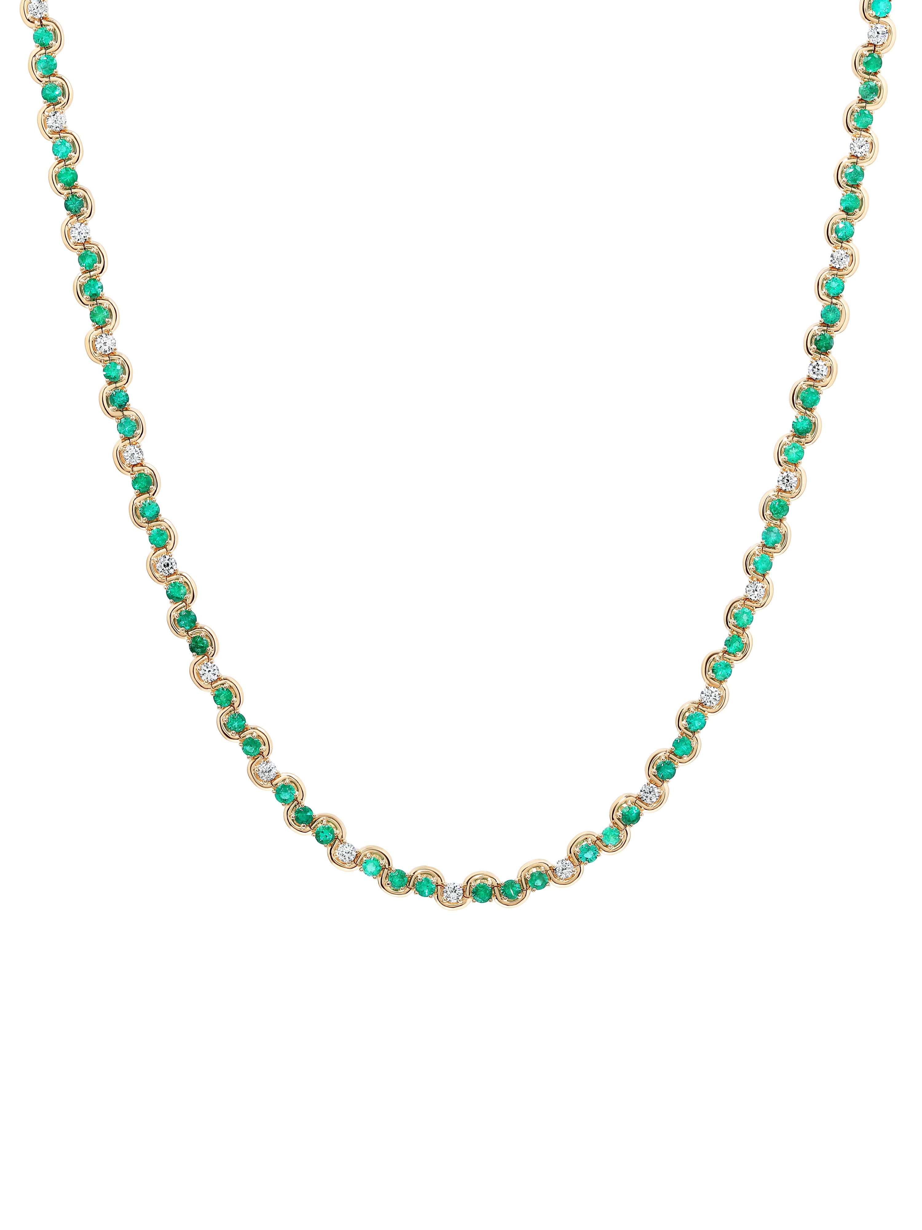 Edessa Emerald Tennis Necklace