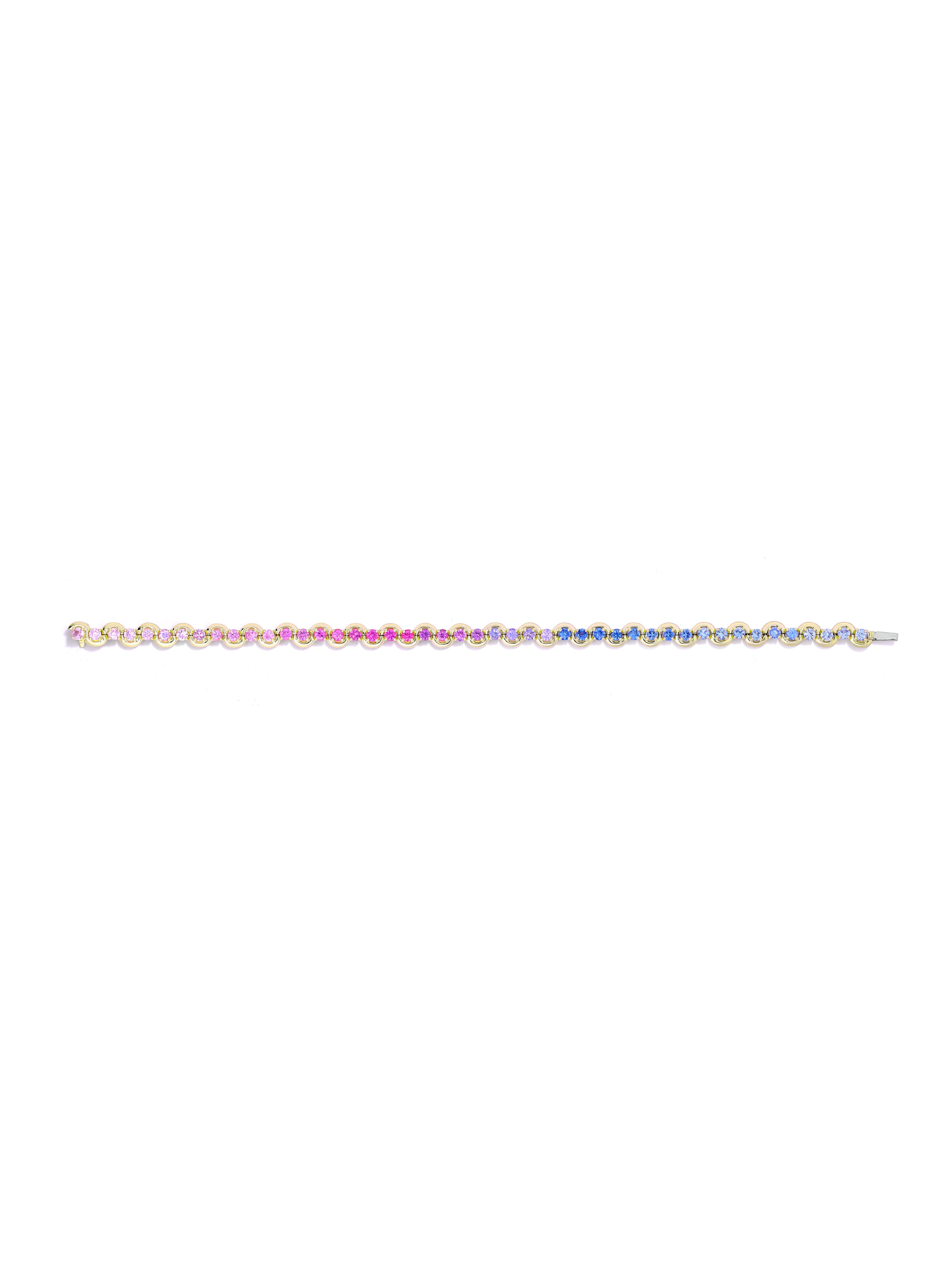 Edessa Mist Sapphire Tennis Bracelet