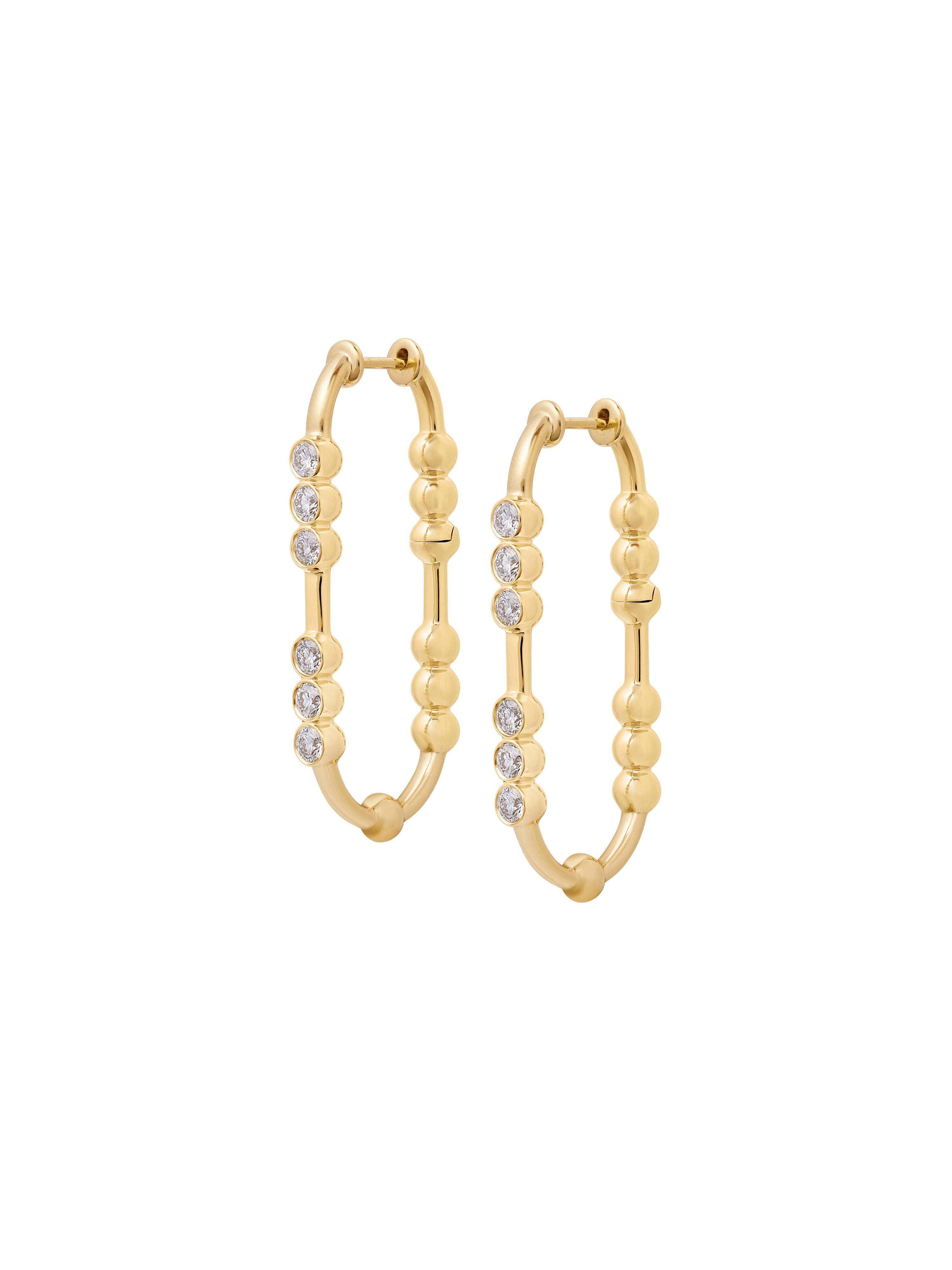 Markeli Major Hoop Diamond Earrings