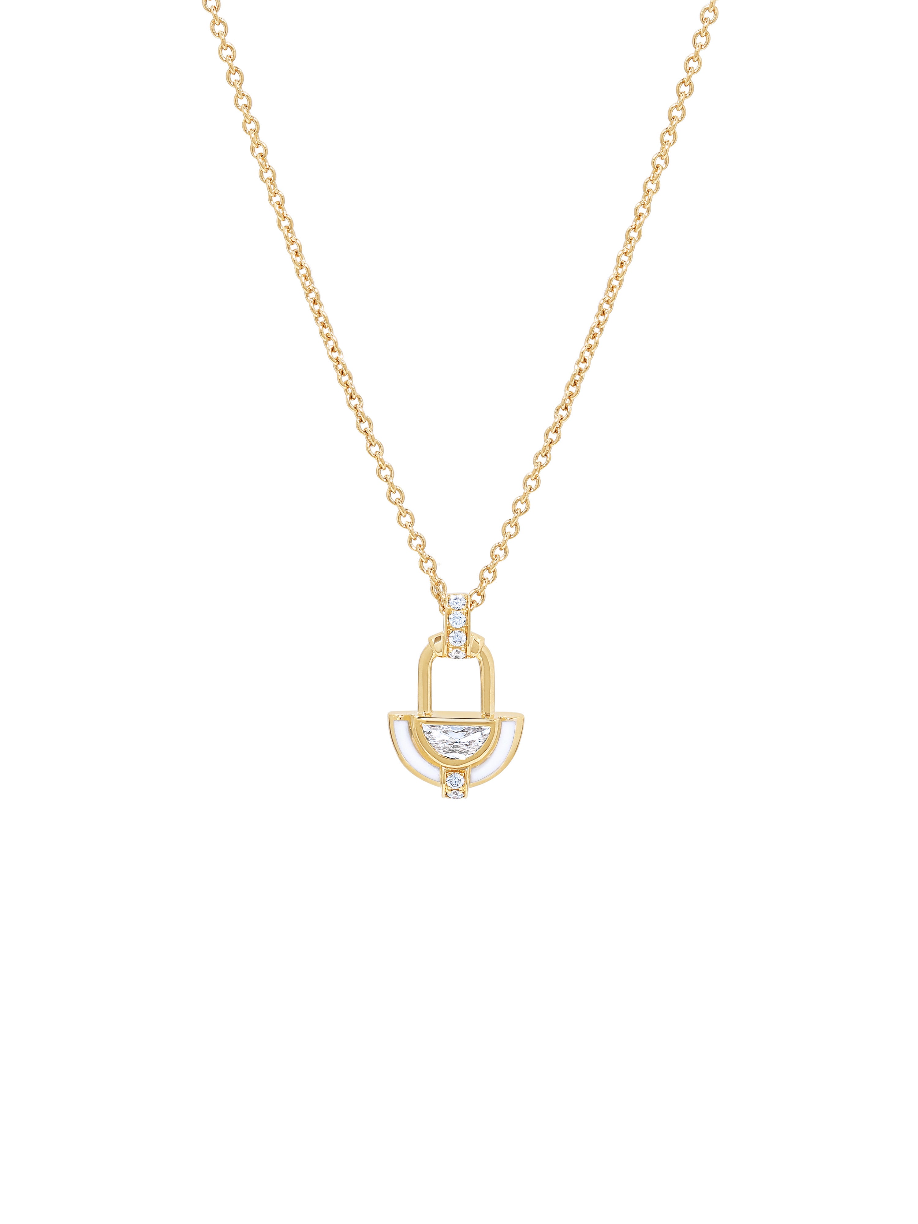 Sophia Diamond Bone White Pendant