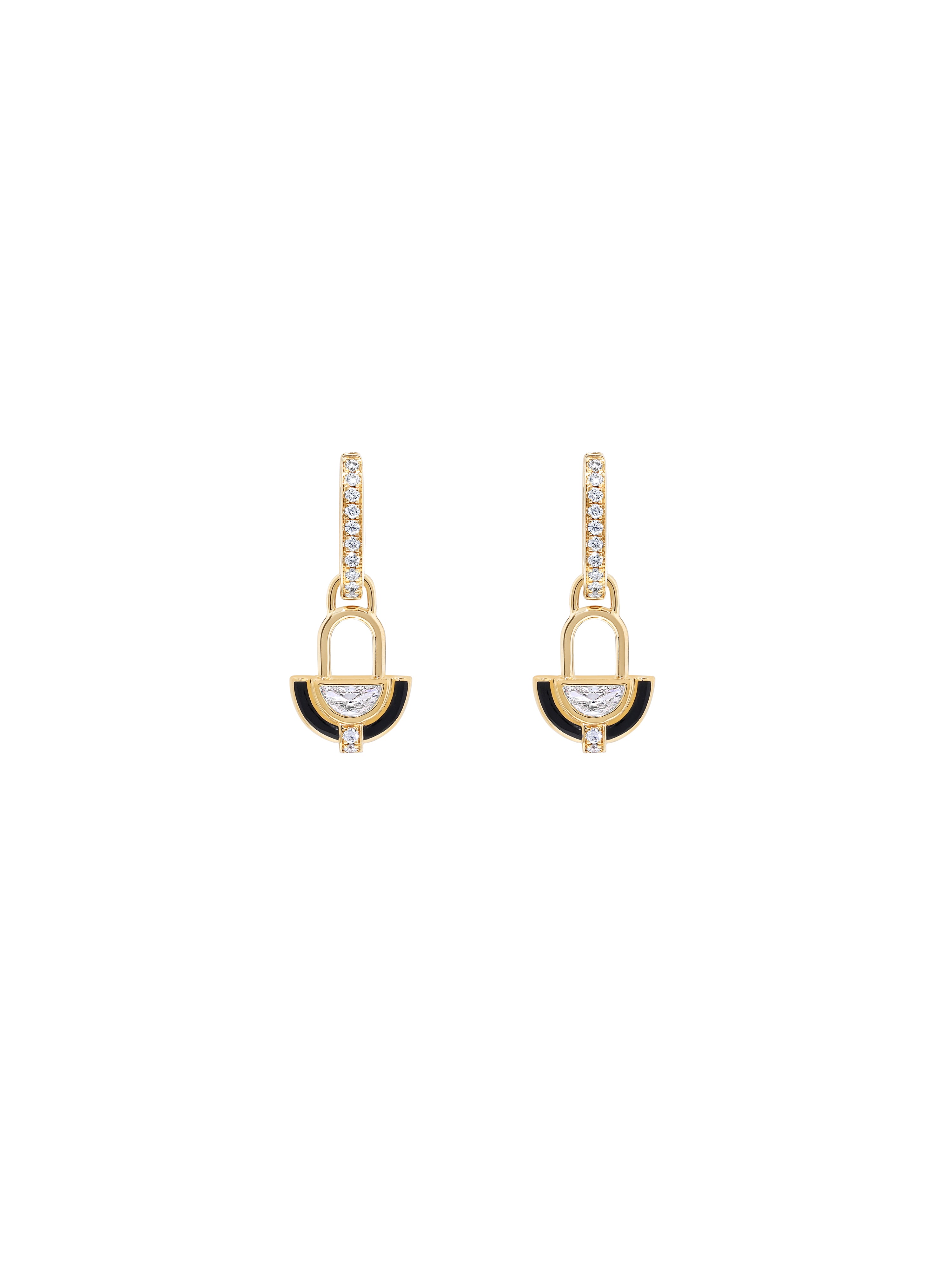 Sophia Diamond Jet Black Pendant Drop Earrings