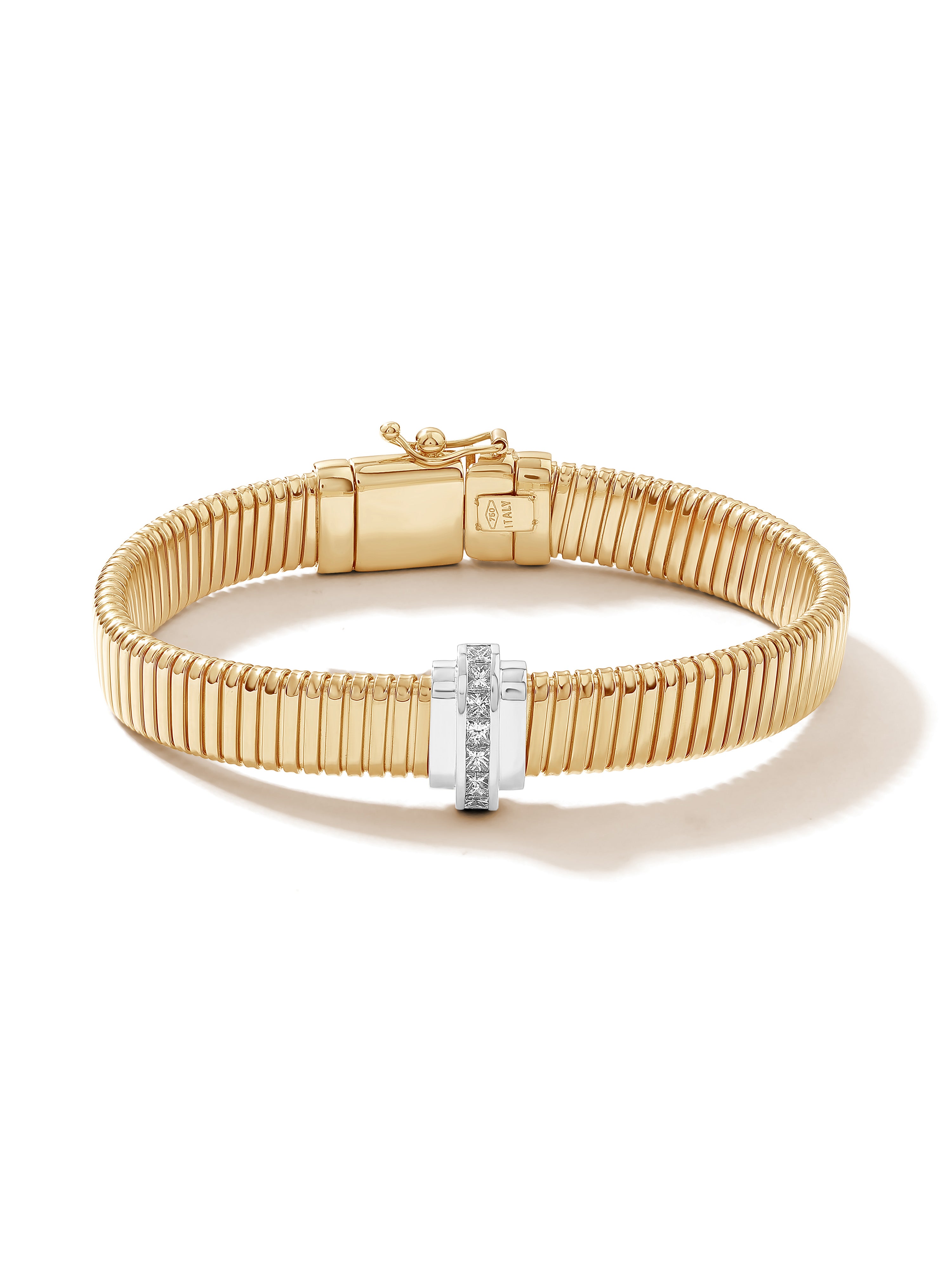 Raisina Diamond Platinum Gold Tubogas Bracelet