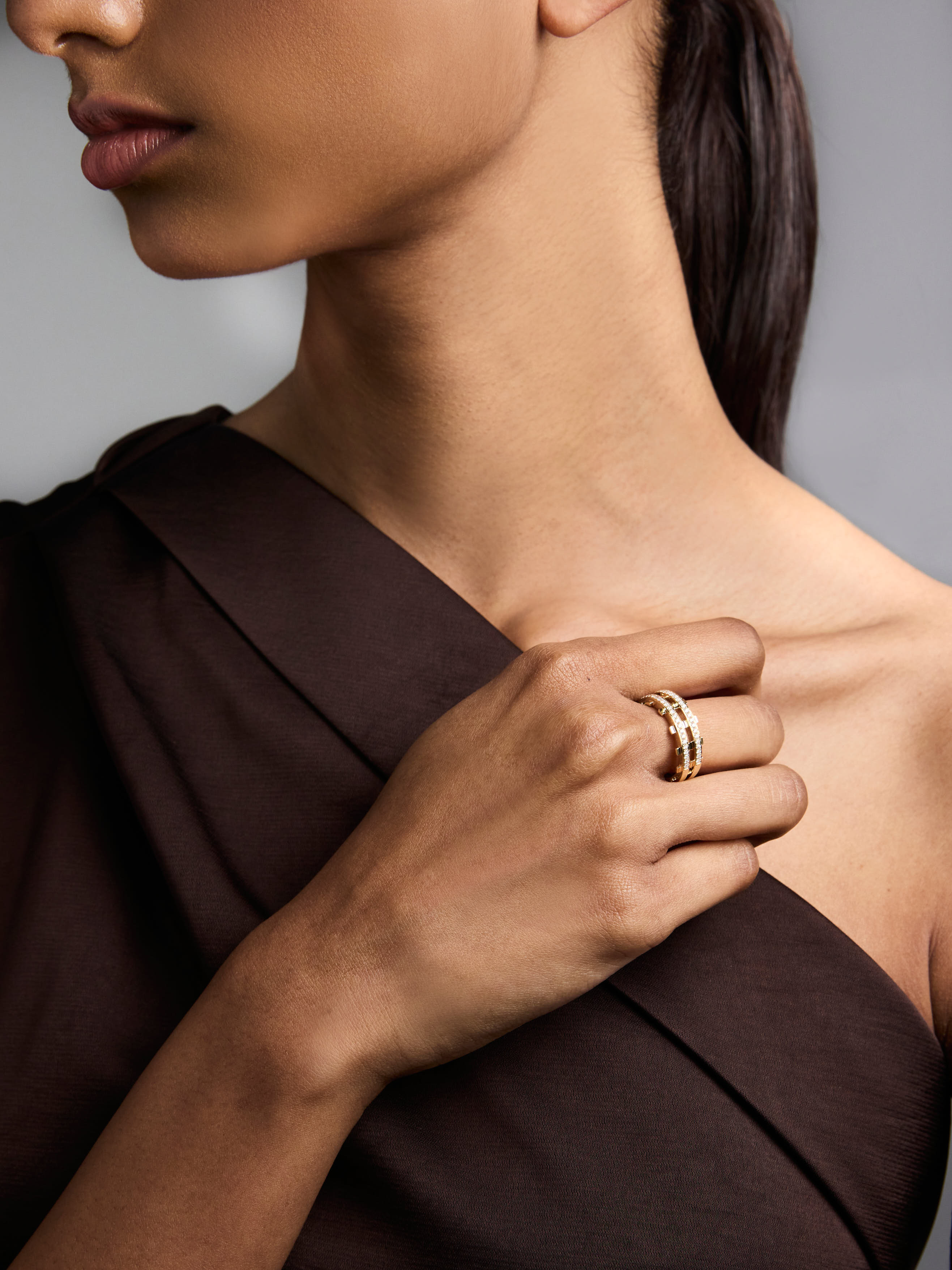 Railroad Pavé Ring