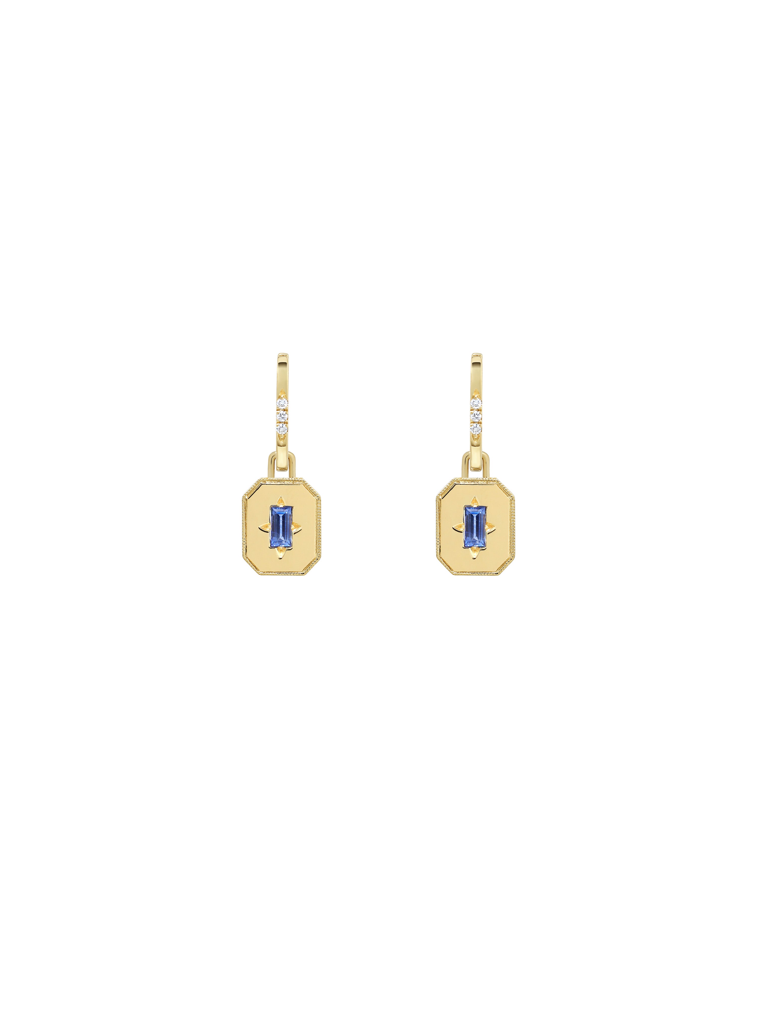 Spade Warisan Minor Blue Sapphire Pendant Drop Earrings