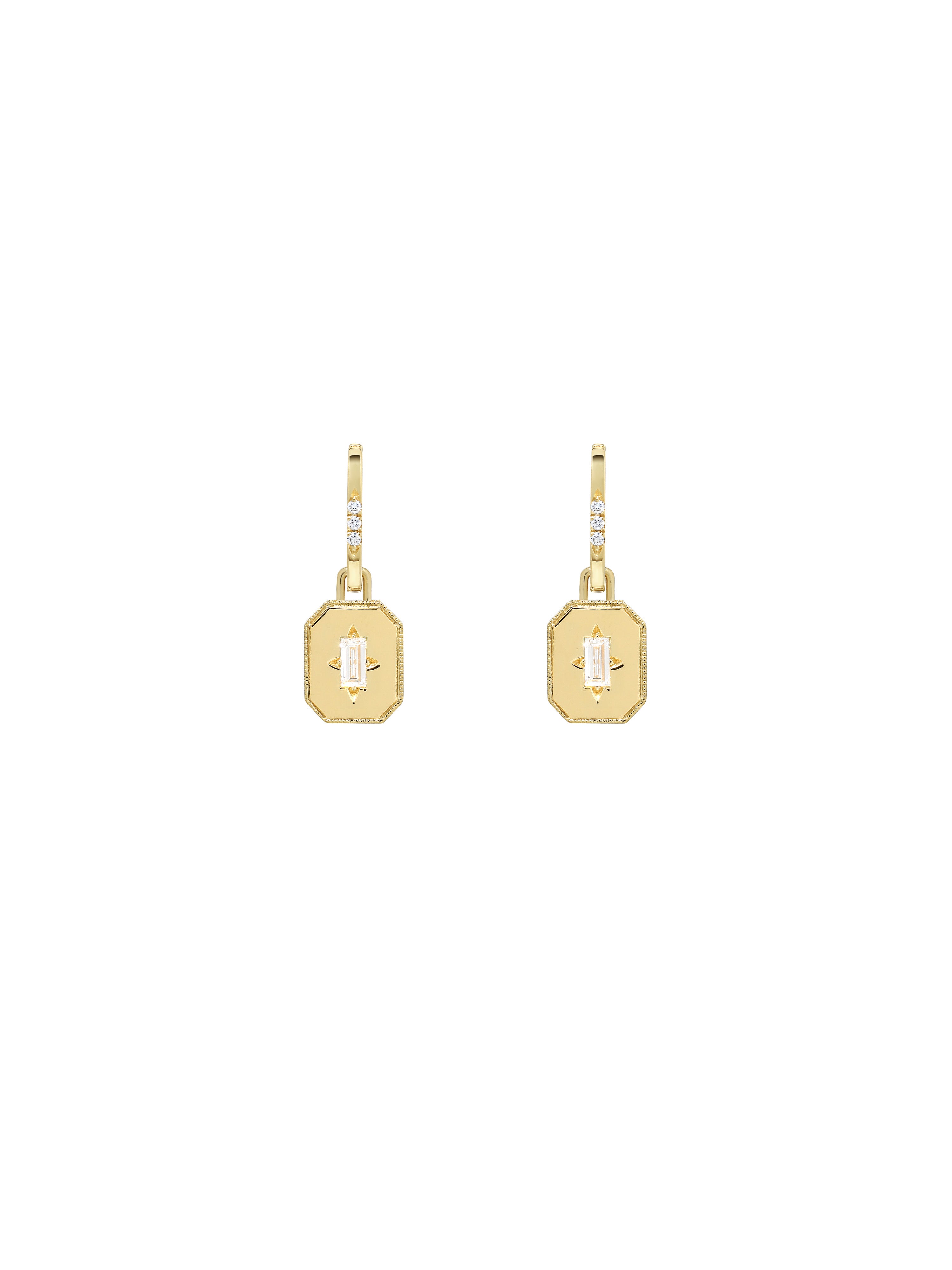 Spade Warisan Minor Diamond Pendant Drop Earrings