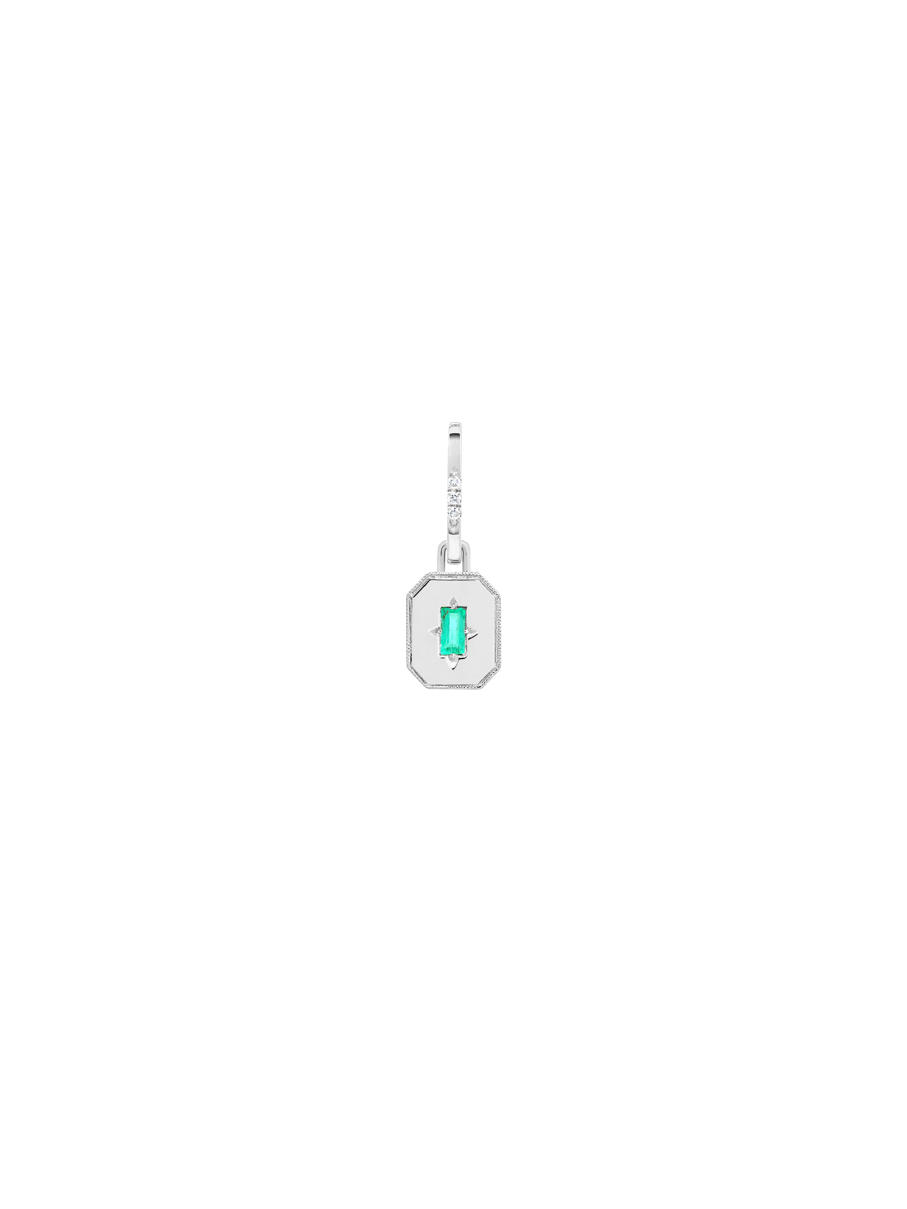 Spade Warisan Minor Emerald Pendant Drop Earrings