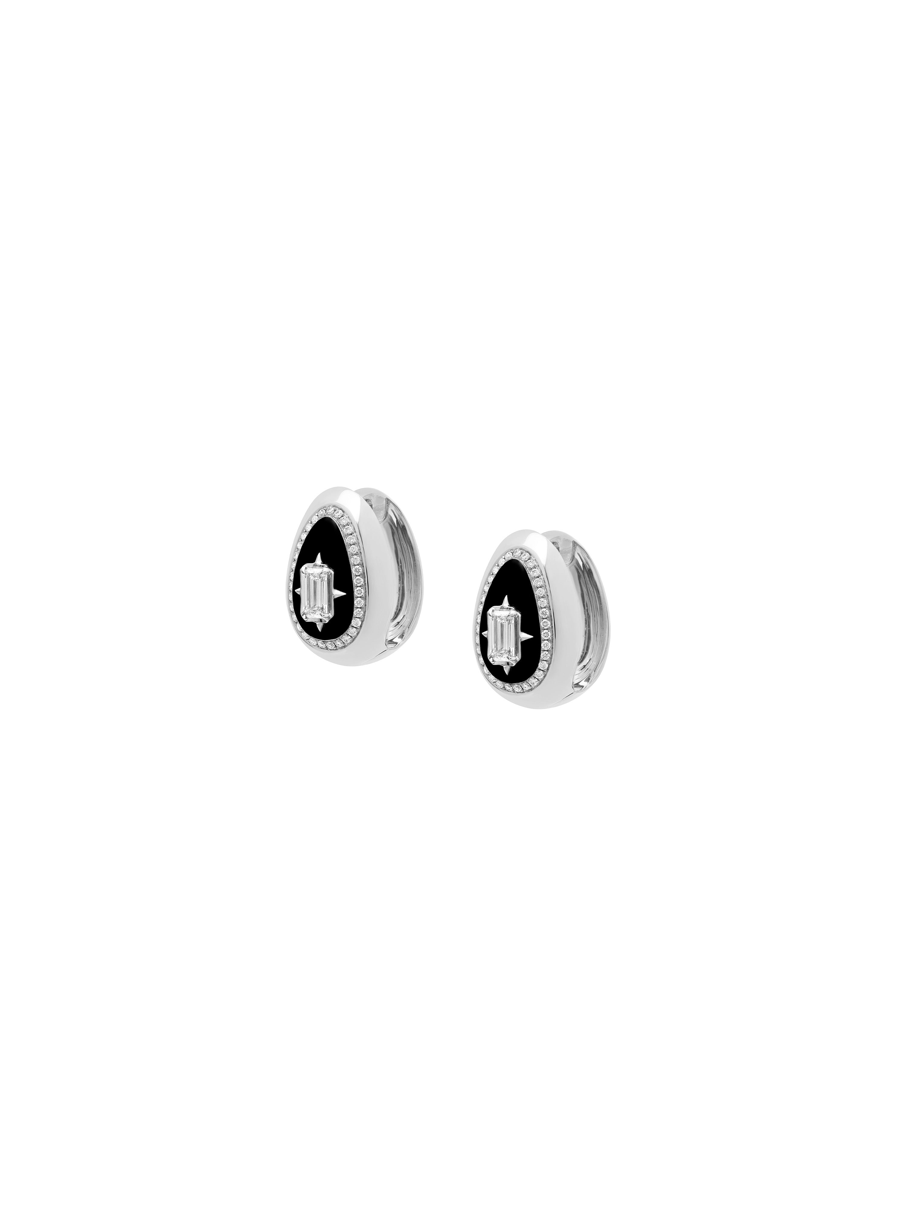 Cosmic Egg Jet Black Earrings