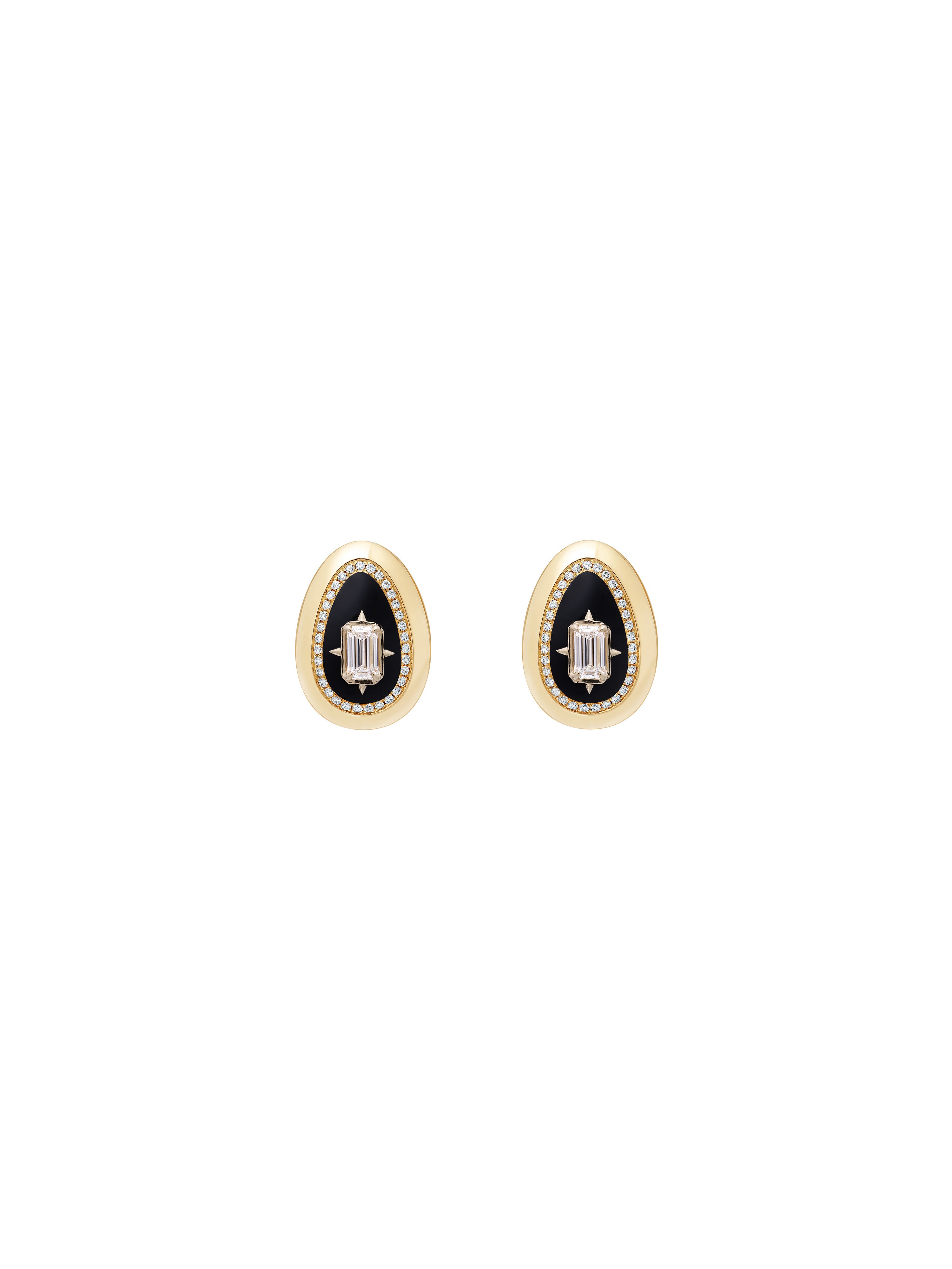 Cosmic Egg Jet Black Earrings