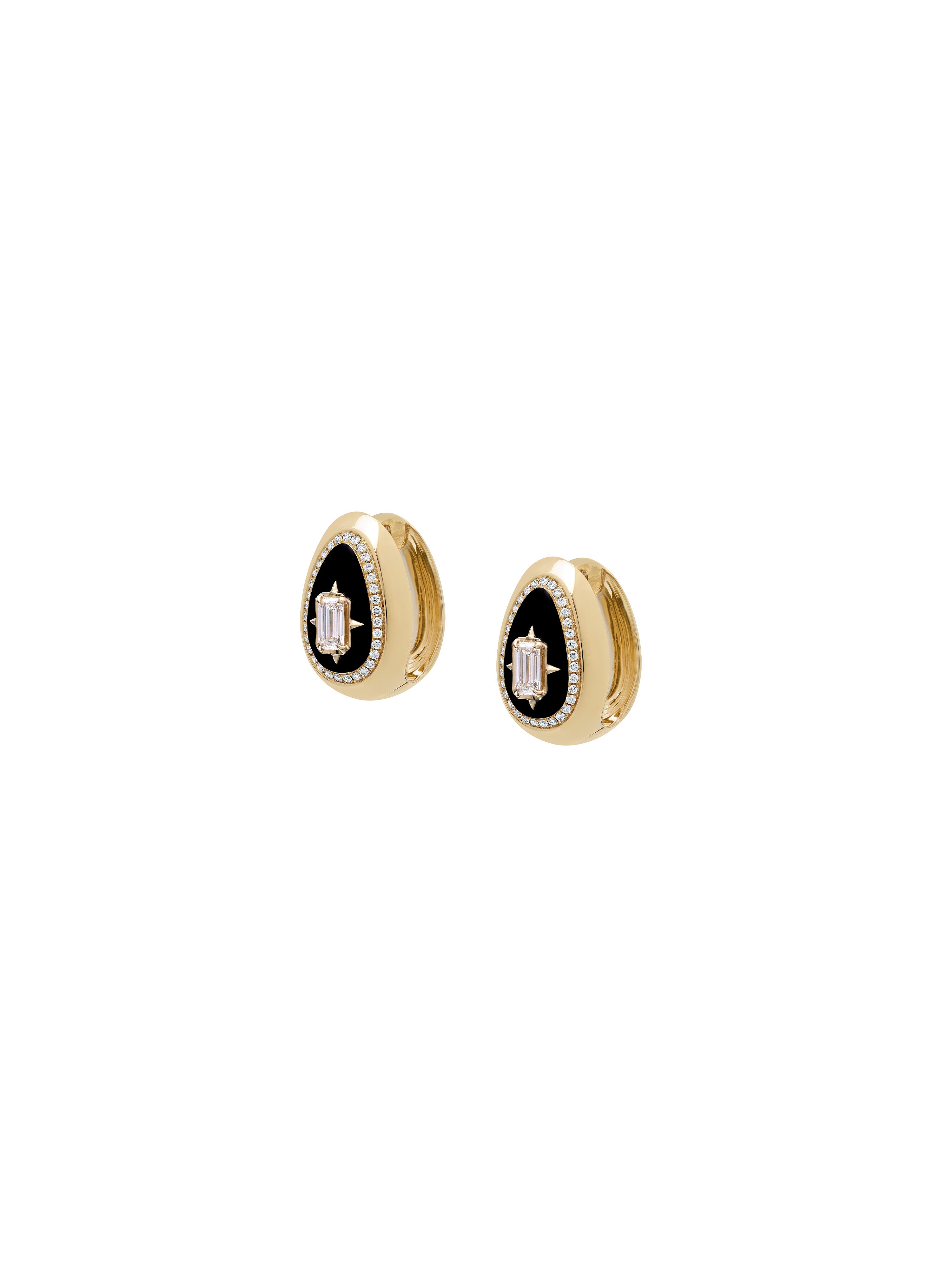 Cosmic Egg Jet Black Earrings