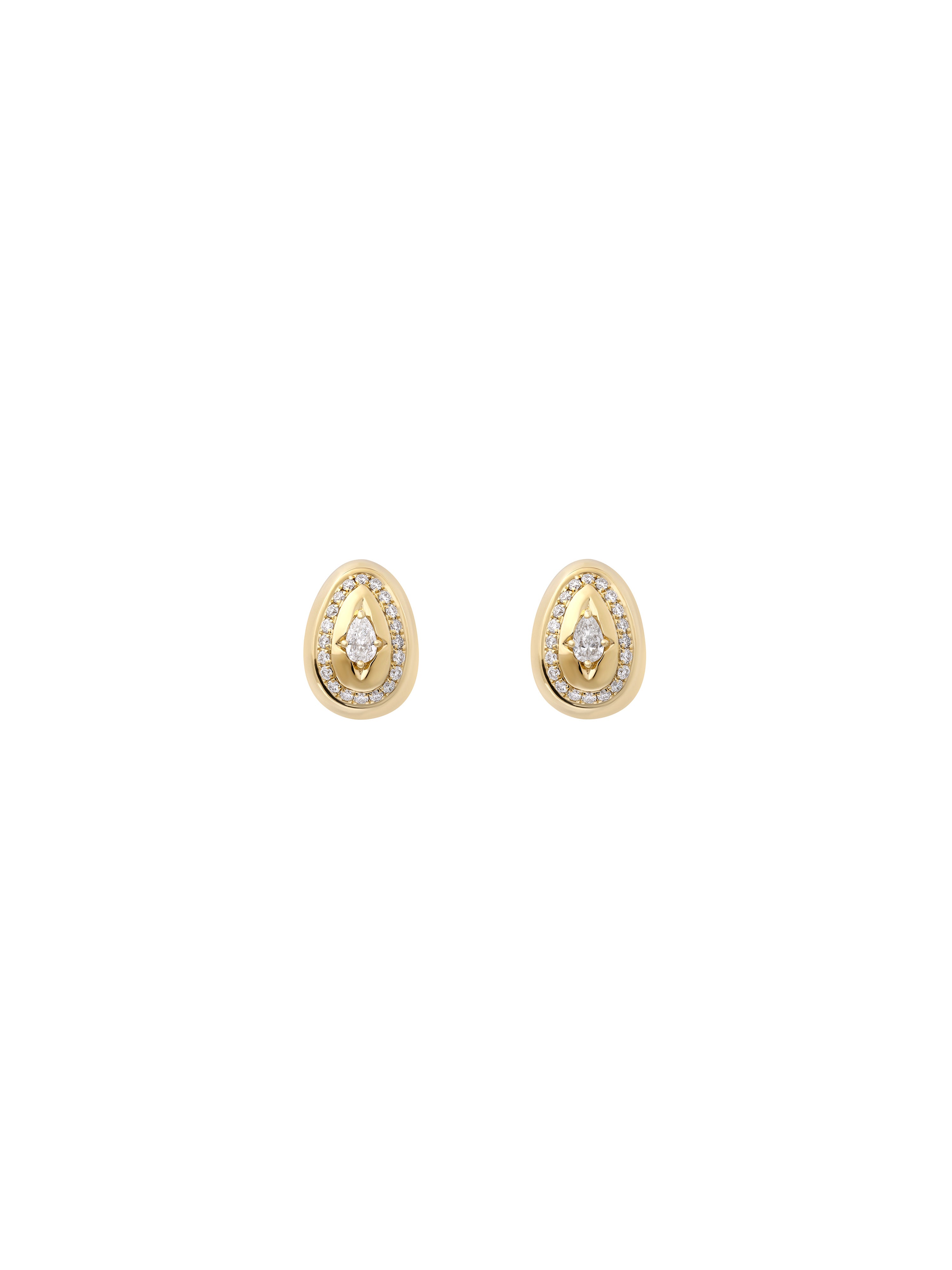 Cosmic Egg Petite Diamond Stud Earrings