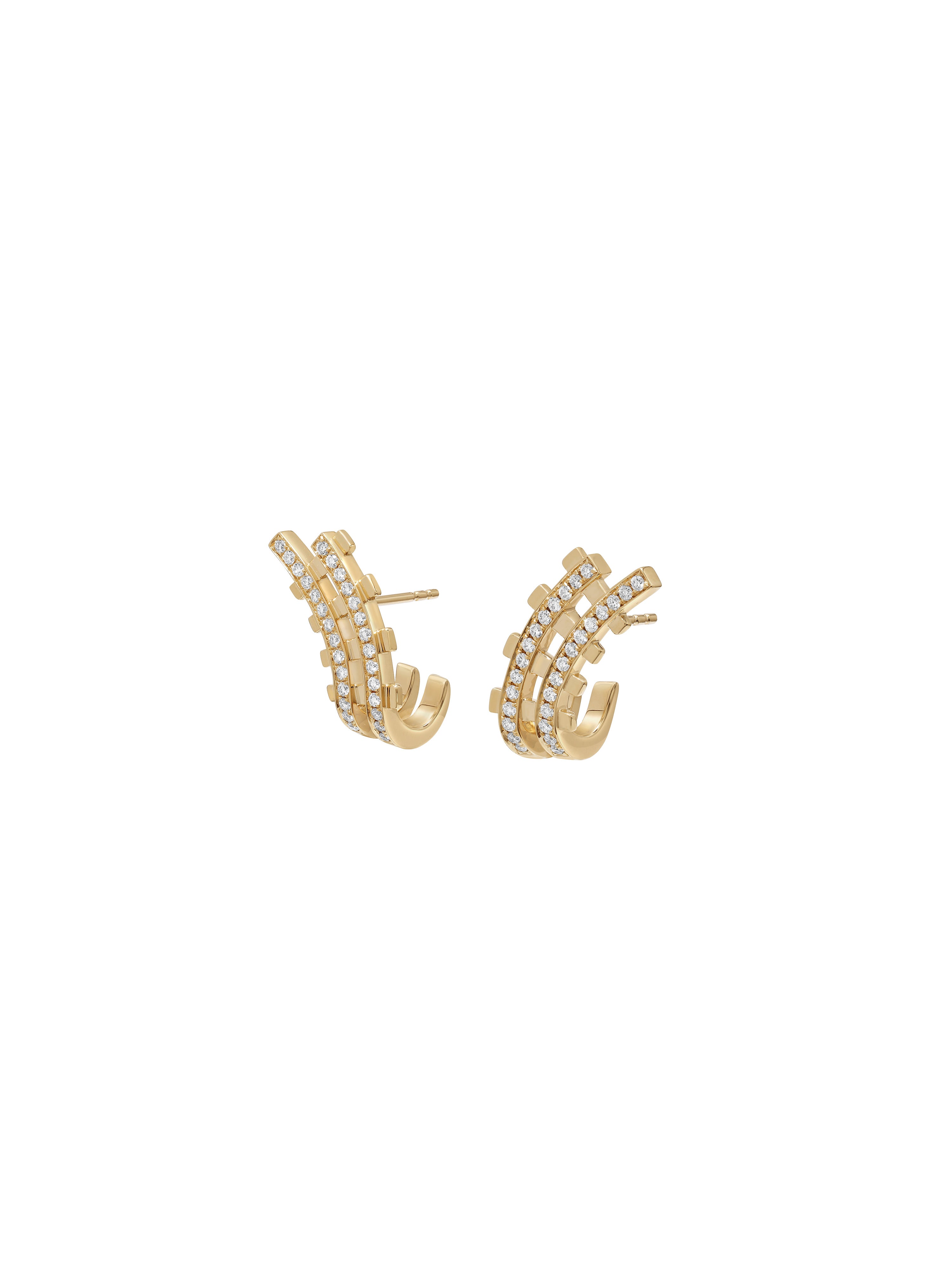 Railroad Pavé Minor Earrings