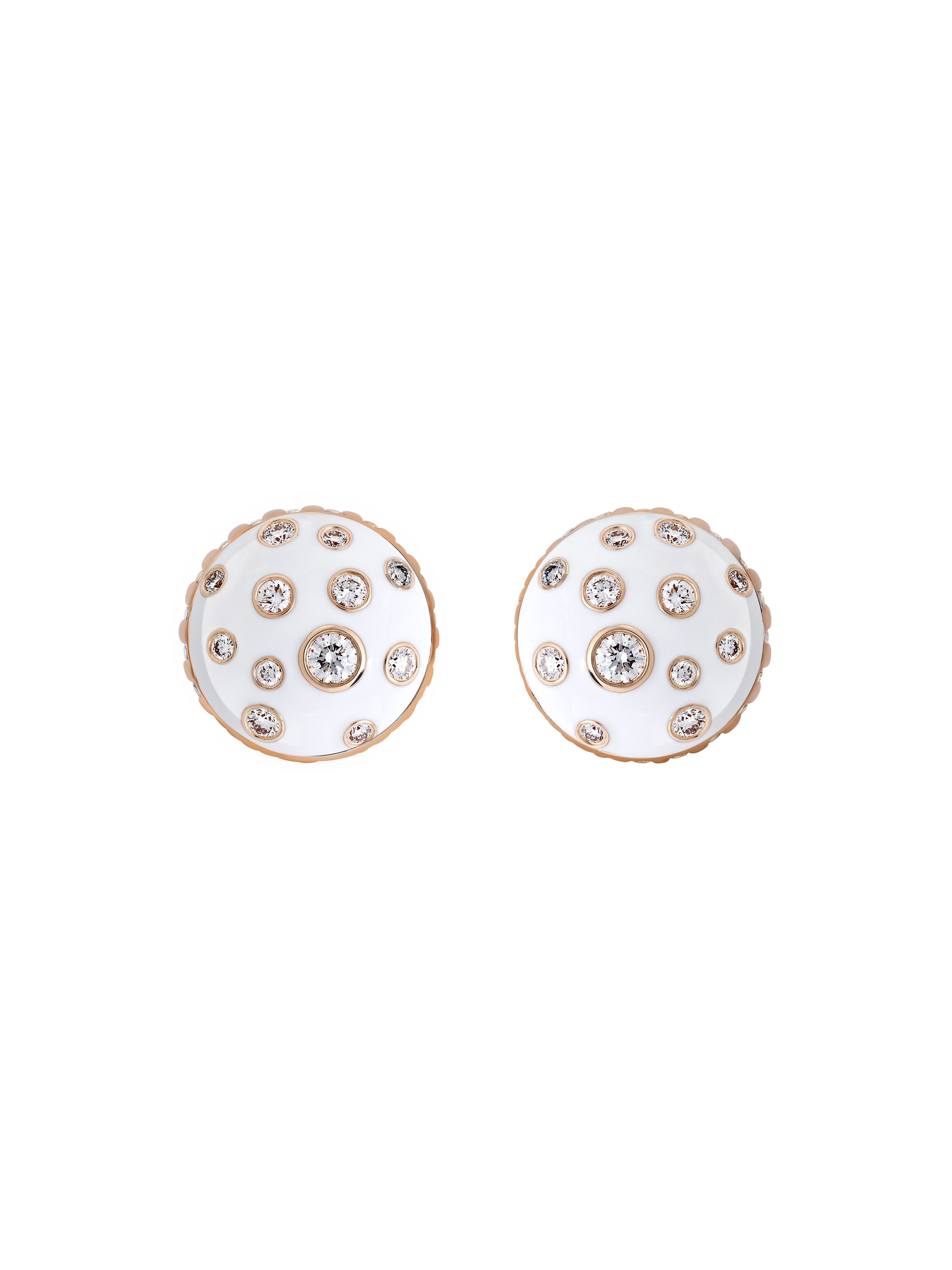 Toadstool Bone White Earrings