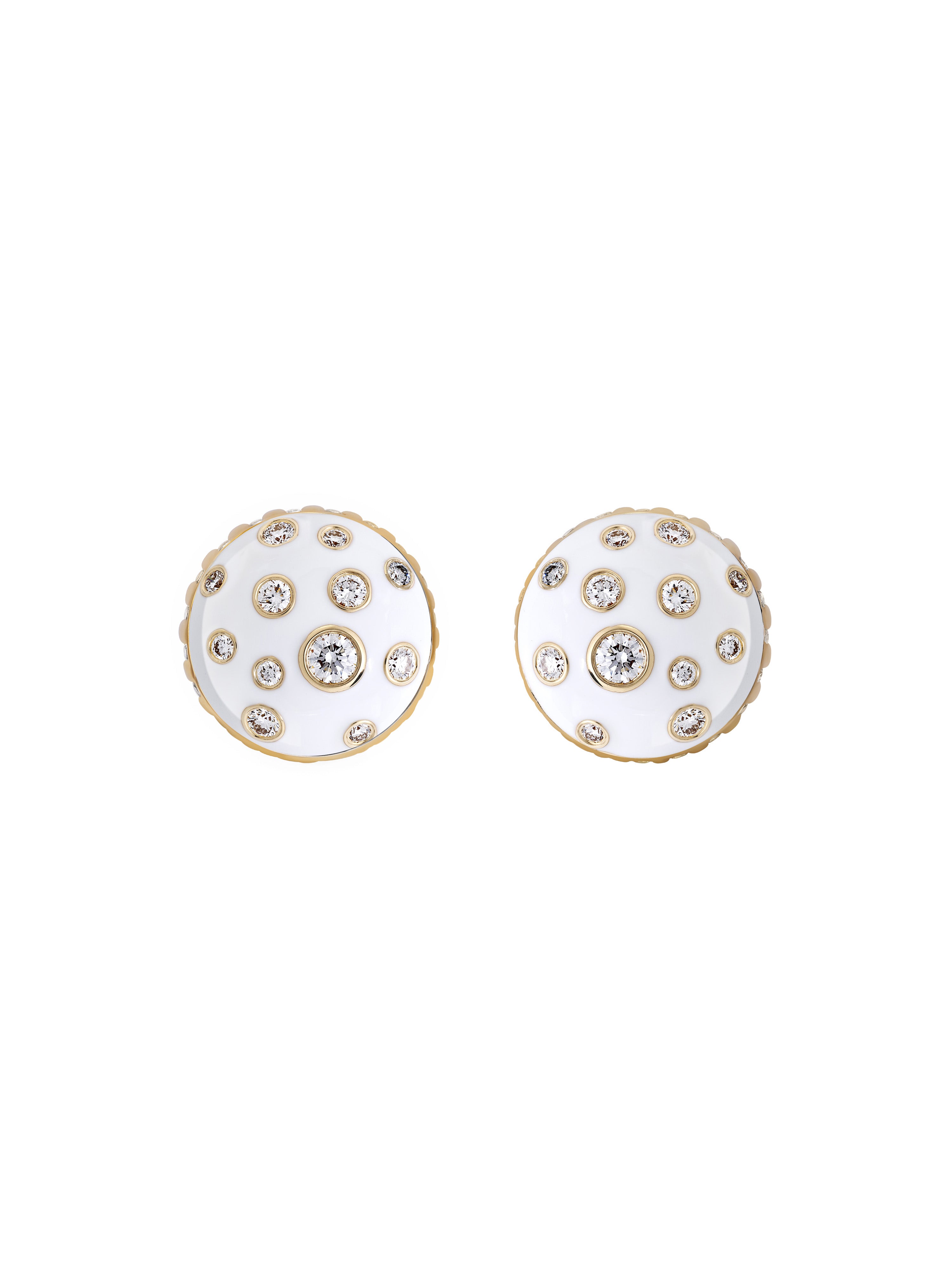Toadstool Bone White Earrings