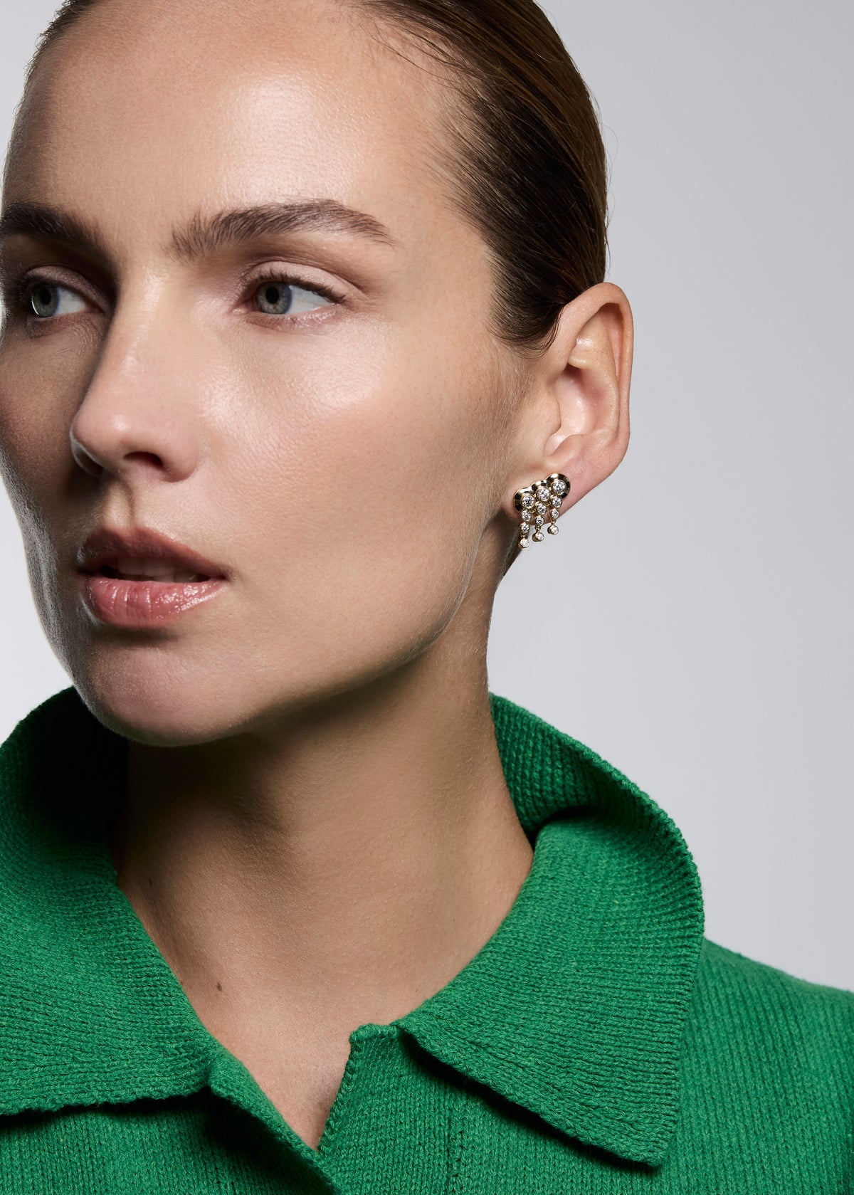 Lorenz Triplet Jet Black Fringe Earrings