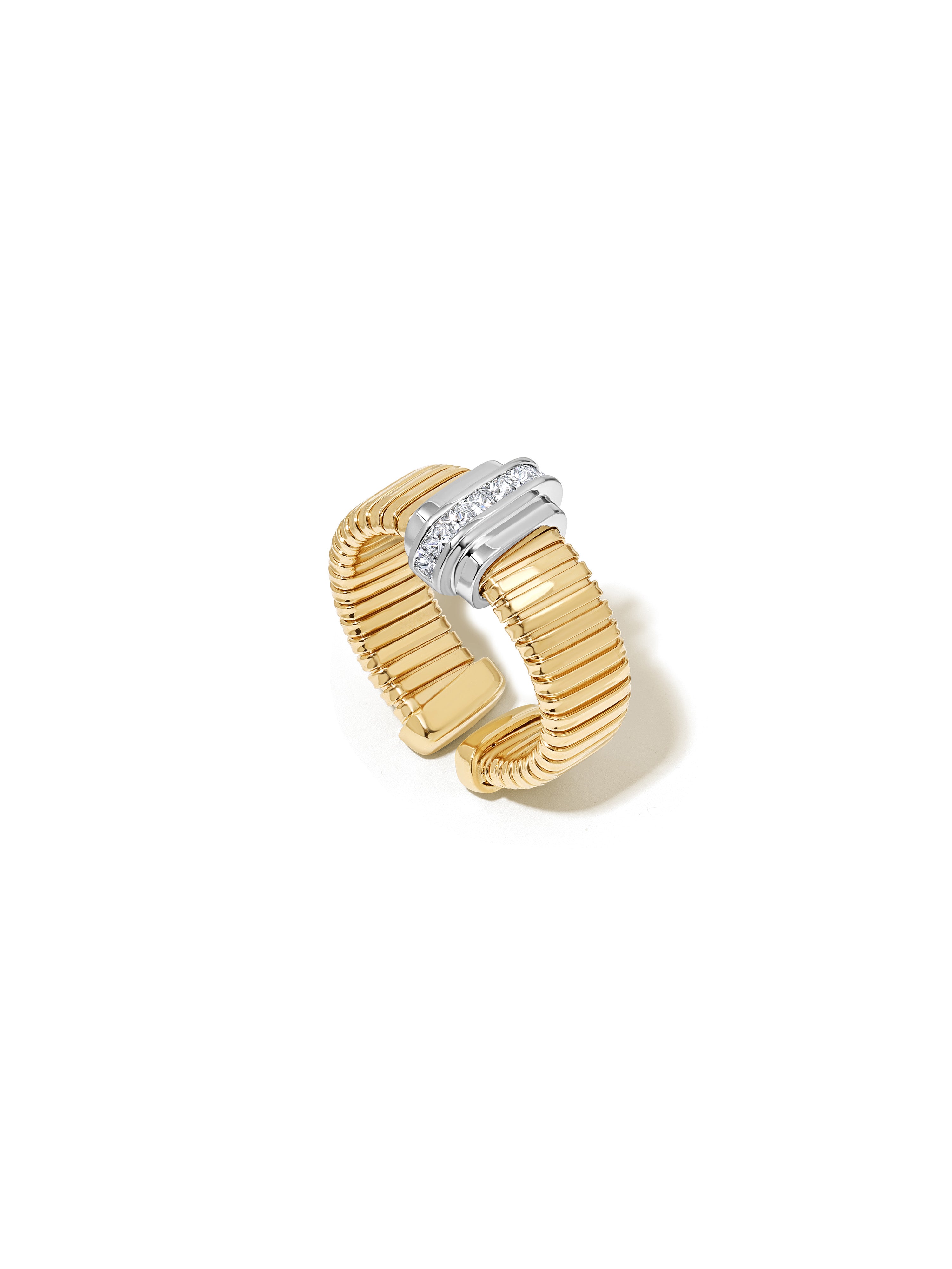 Raisina Diamond Platinum Tubogas Ring