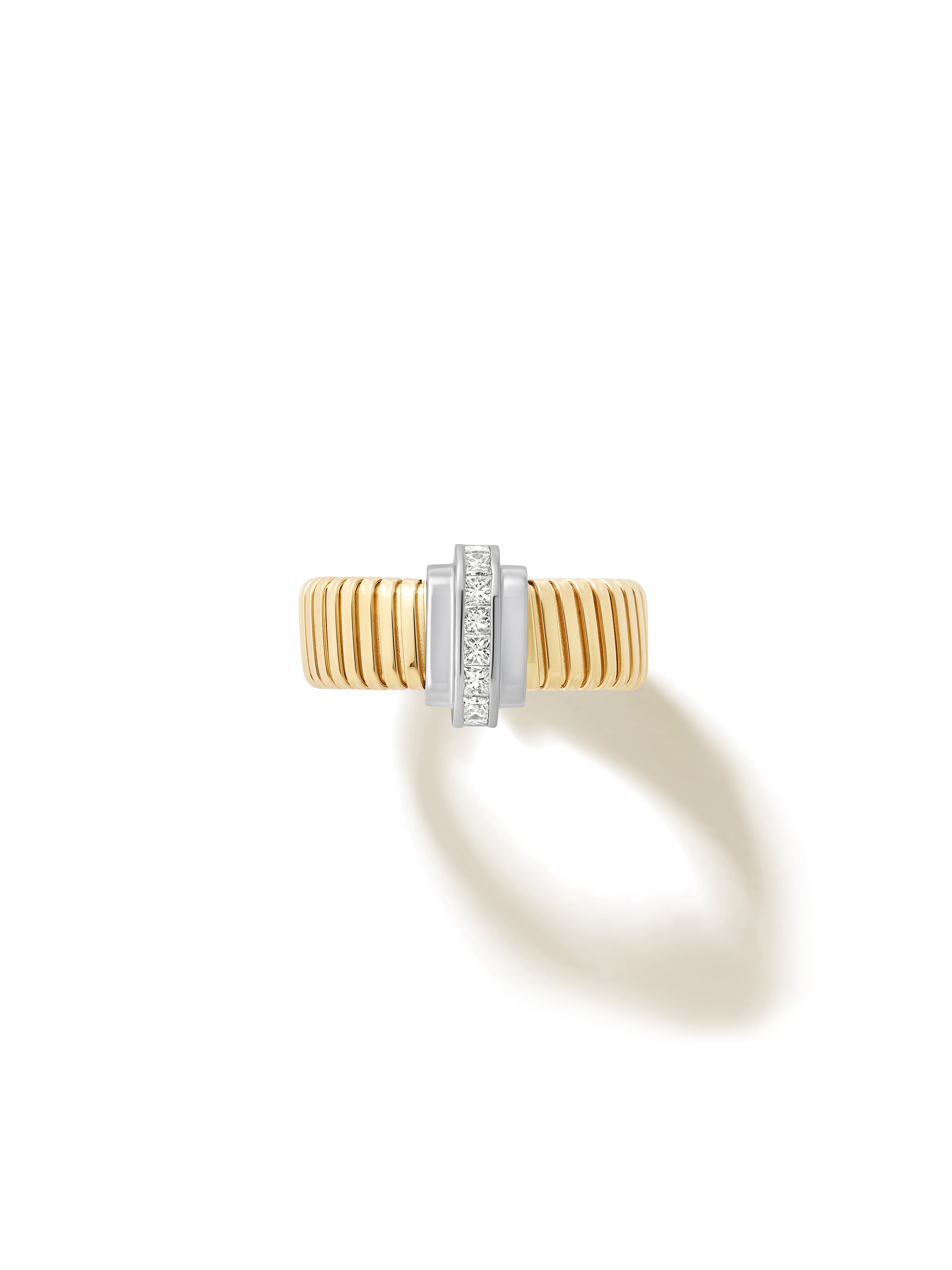 Raisina Diamond Platinum Tubogas Ring