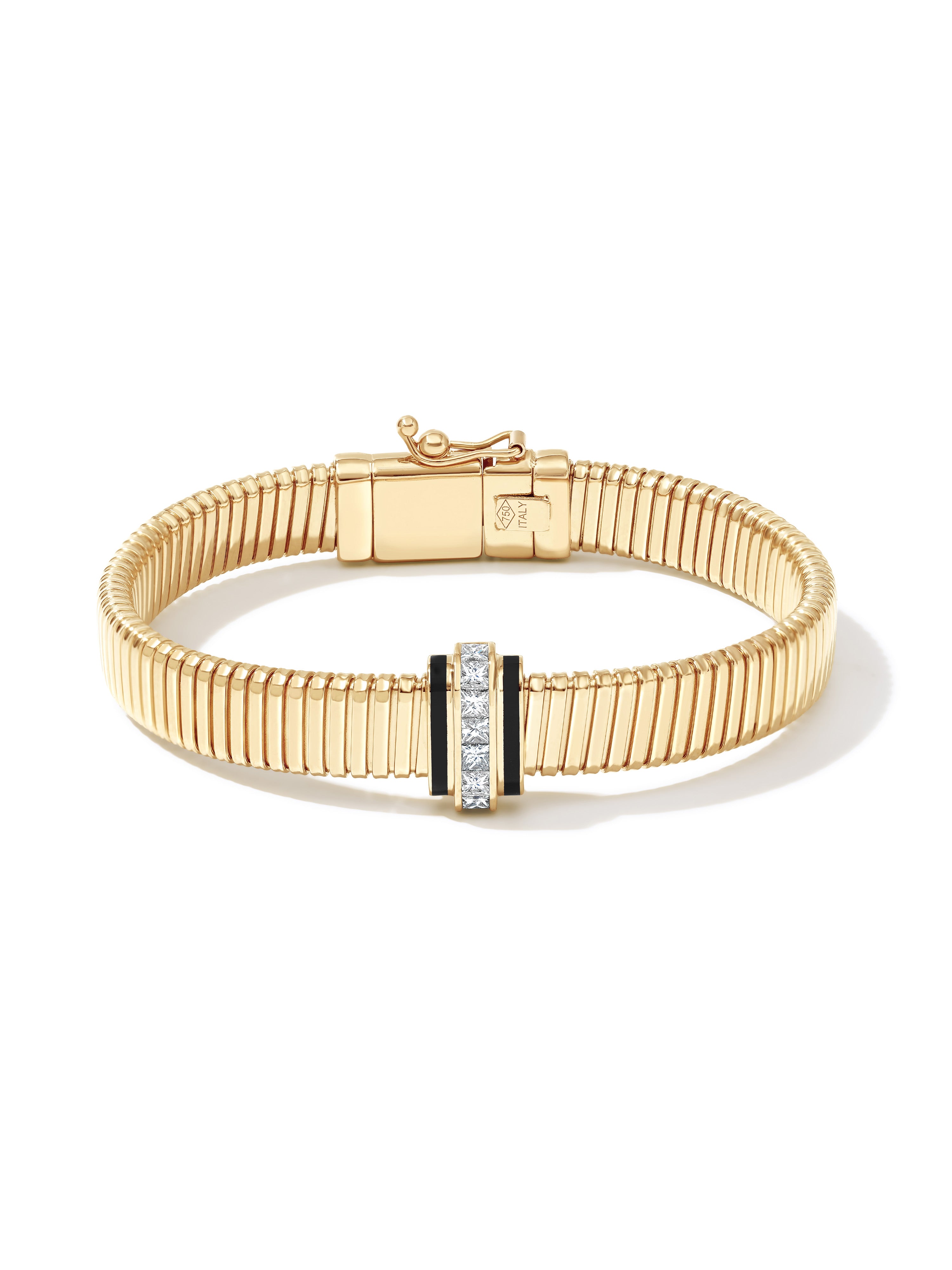 Raisina Jet Black Tubogas Bracelet