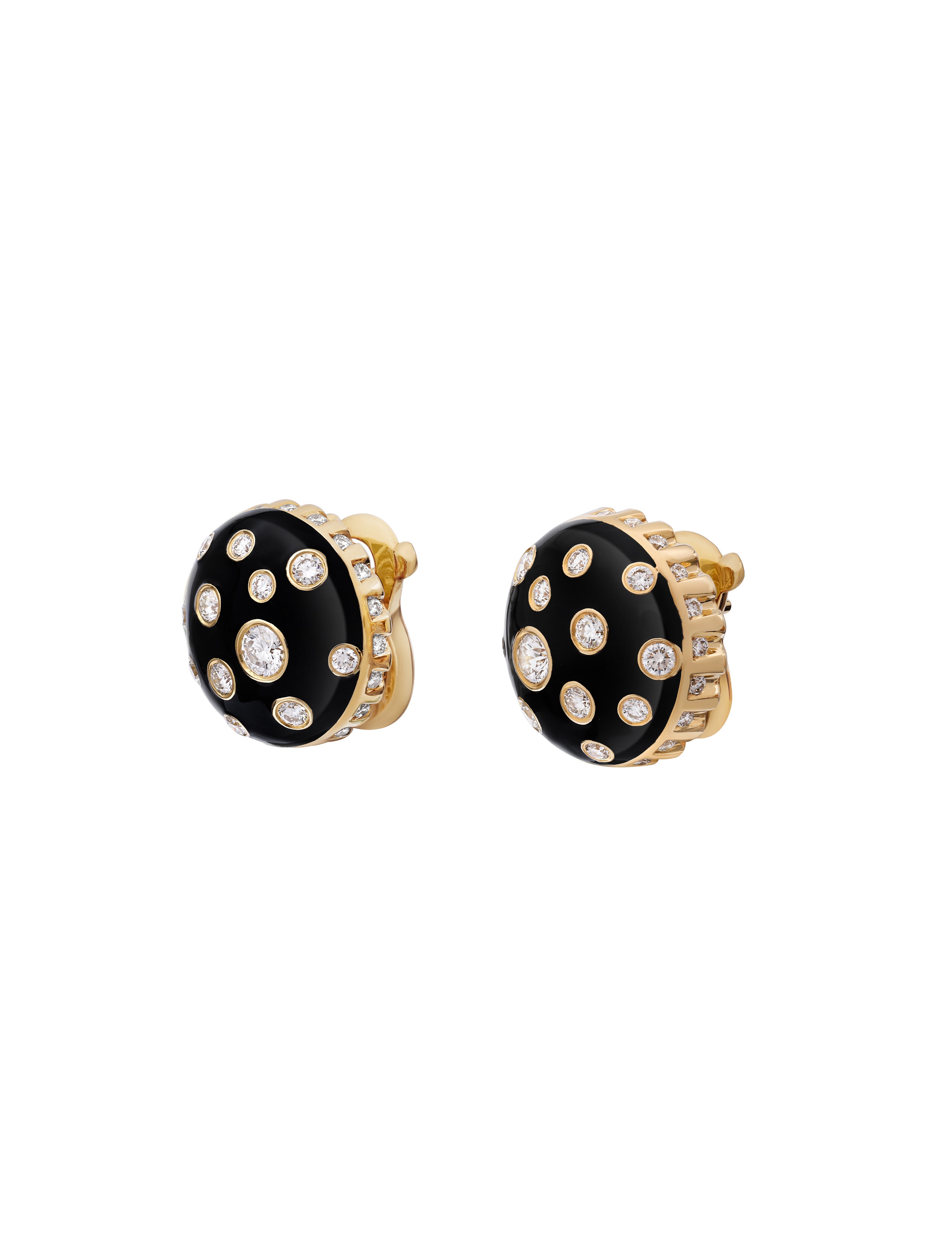 Toadstool Jet Black Earrings