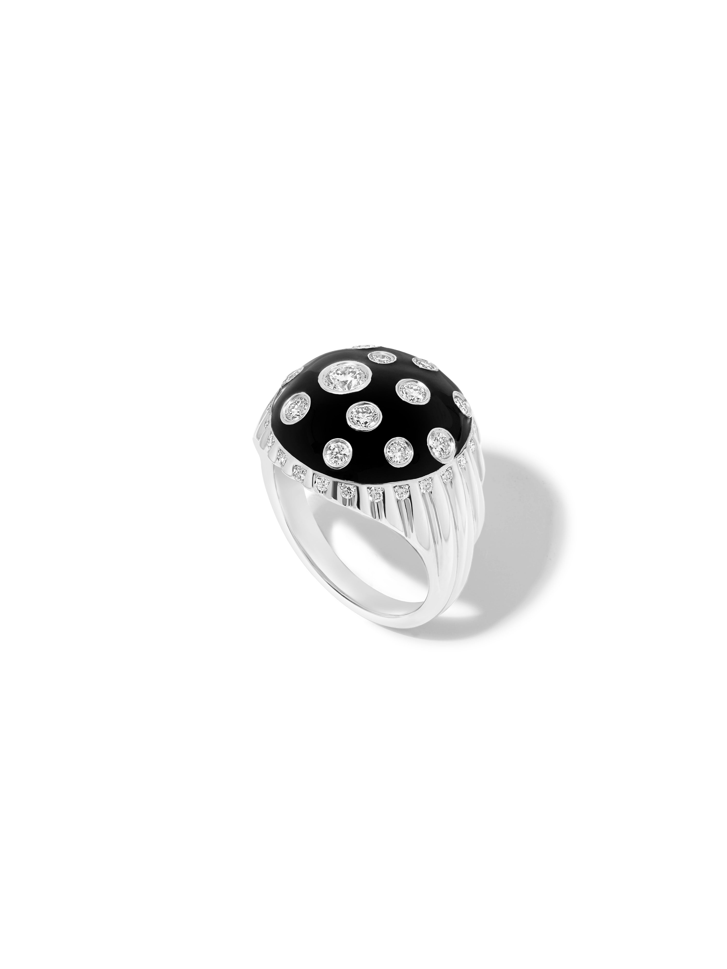 Toadstool Jet Black Bombé Ring
