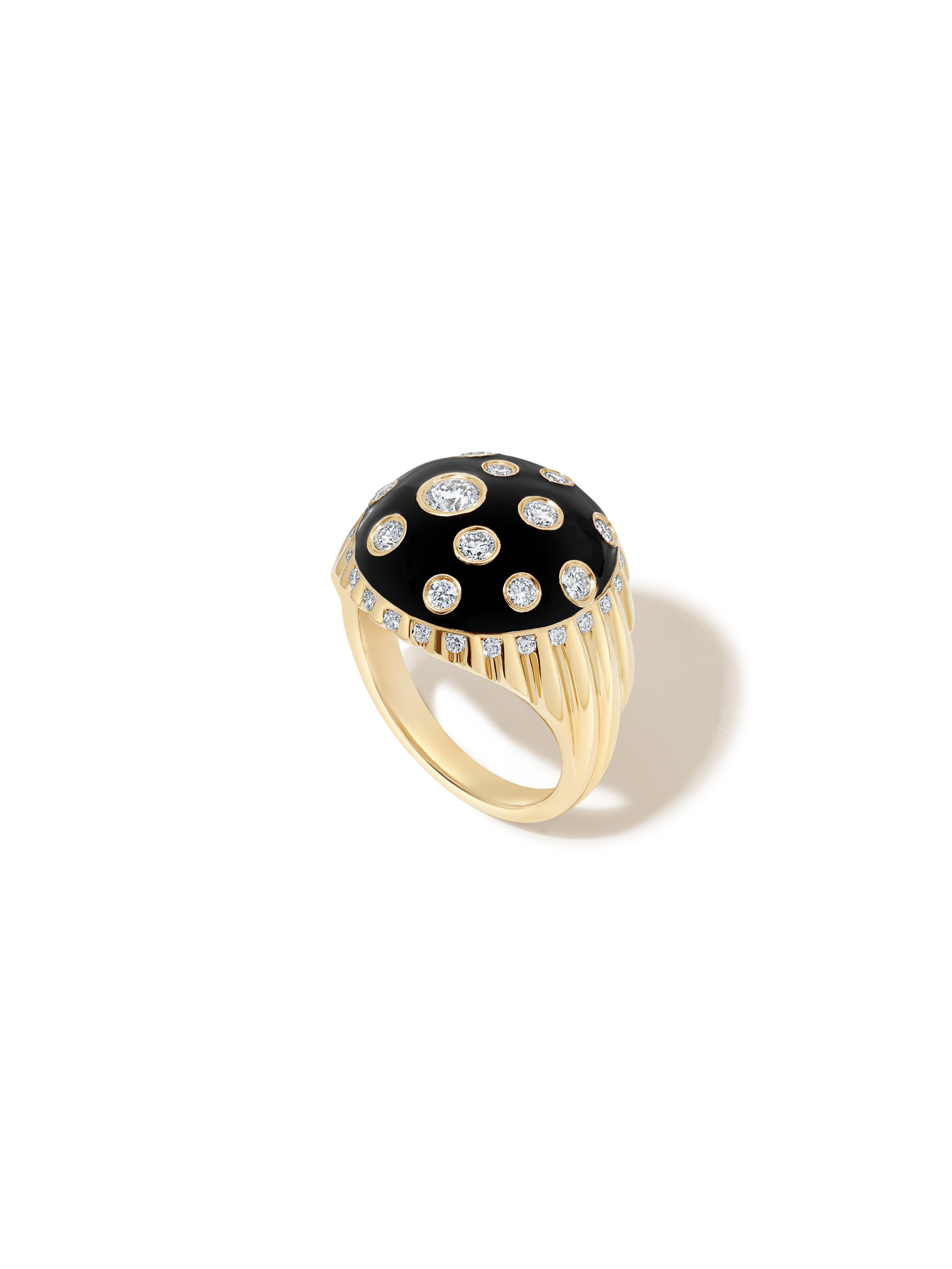 Toadstool Jet Black Bombé Ring