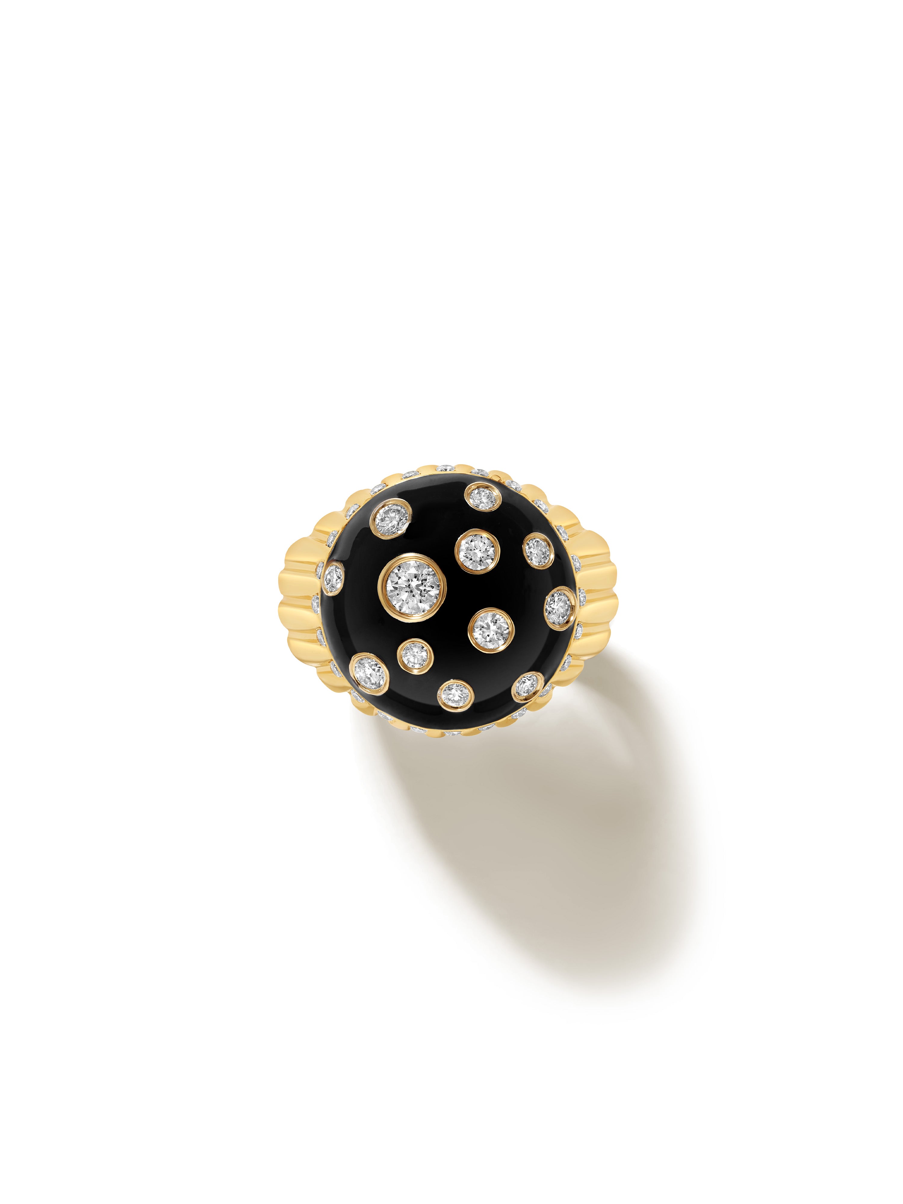 Toadstool Jet Black Bombé Ring