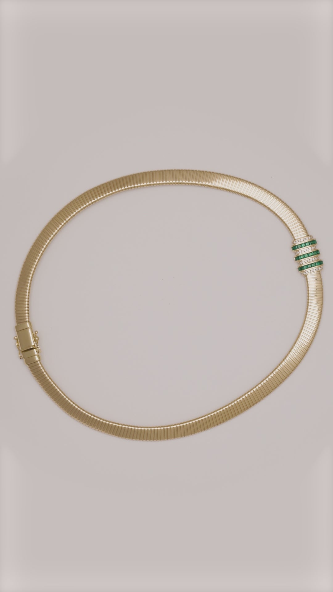 Raisina Cipher Emerald Tubogas Necklace
