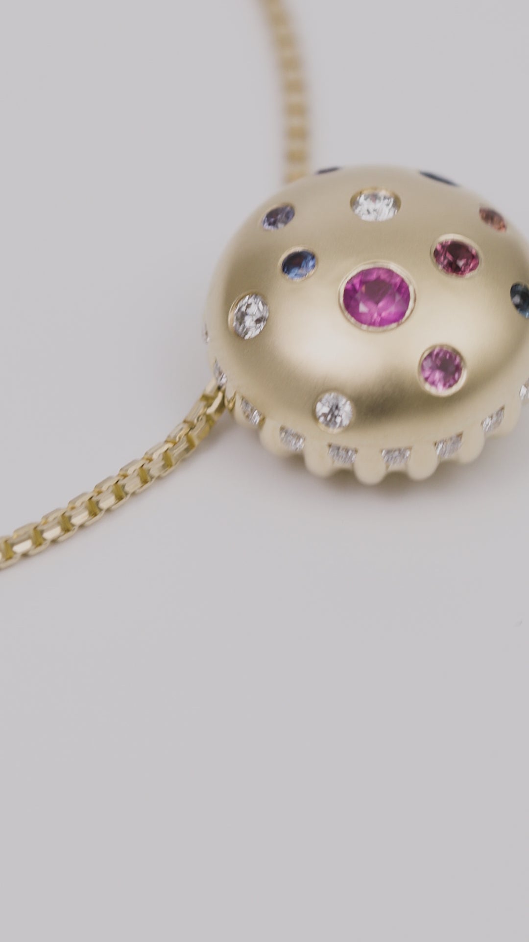 Toadstool Confetti Sapphire Pendant