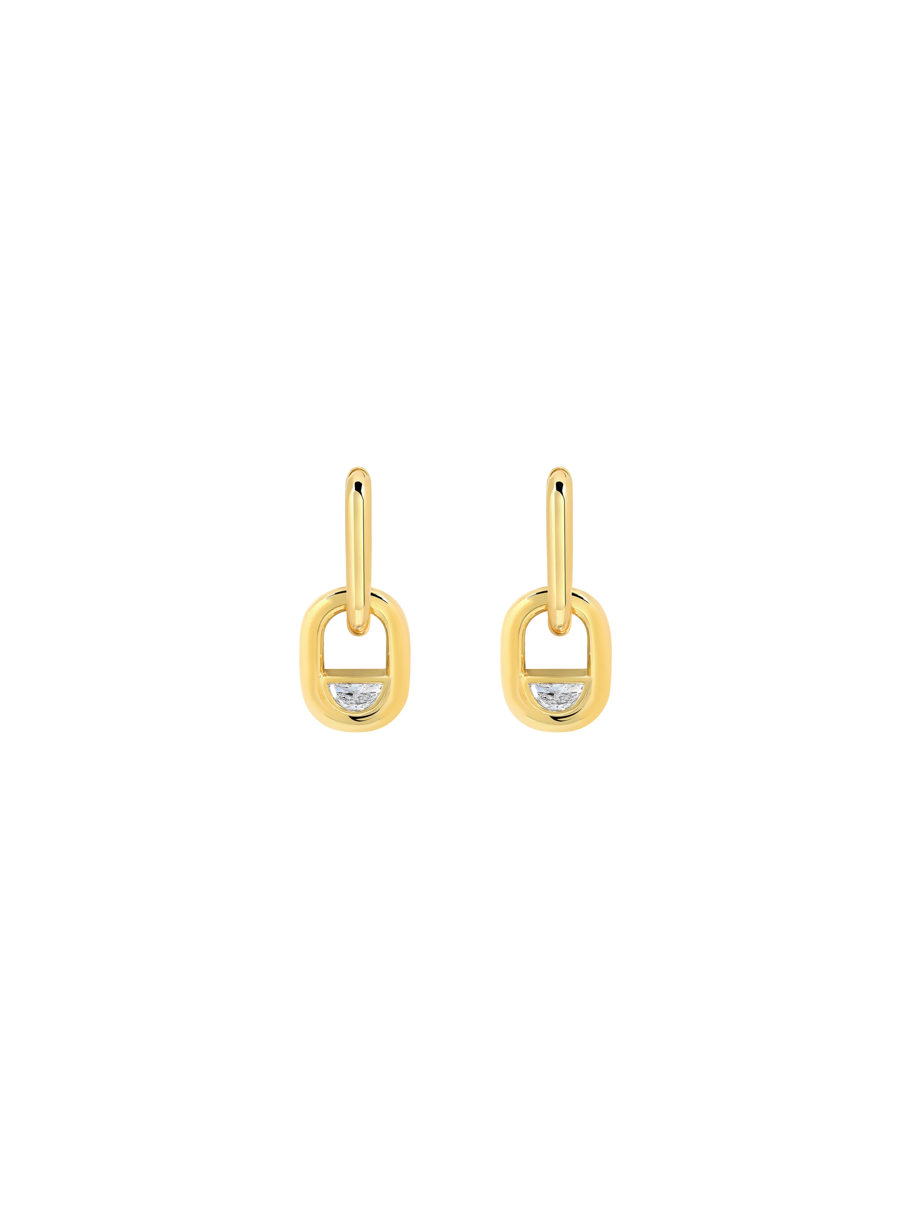 Edessa Diamond Pendant Drop Earrings