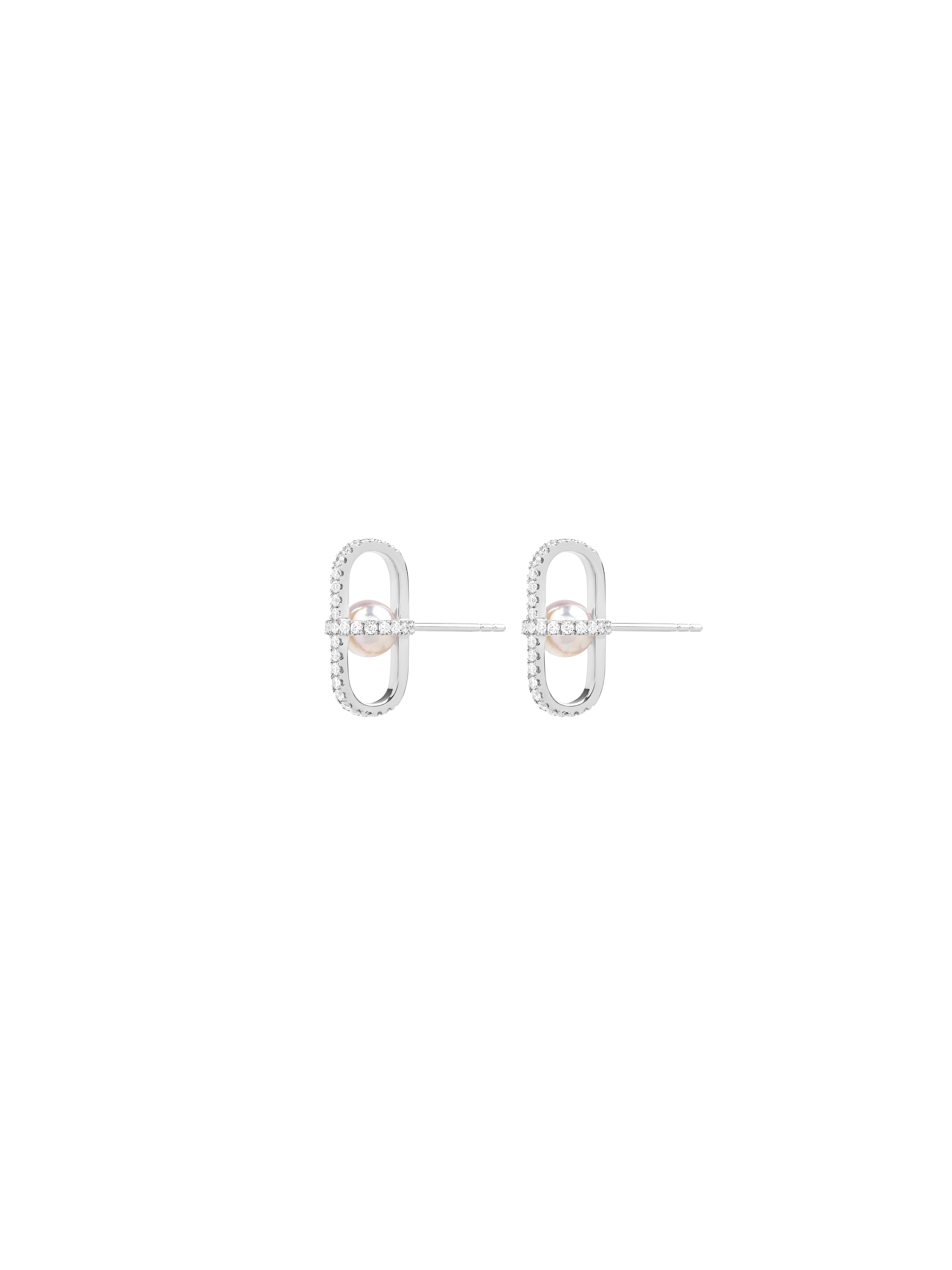 Allegory Pavé Pearl Stud Earrings