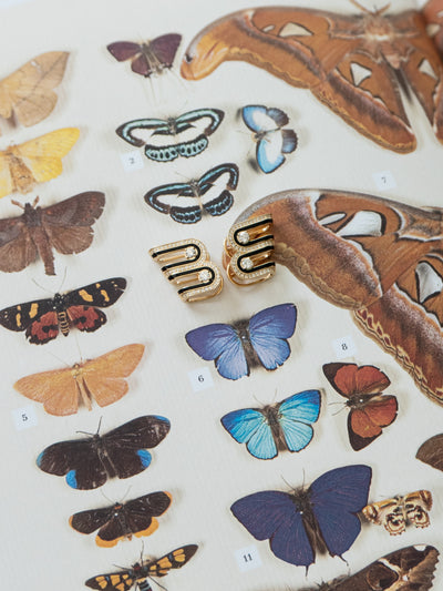 Dias Minor Twin Jet Black Earrings