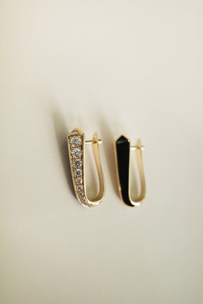 Borsh Minor Jet Black Earrings