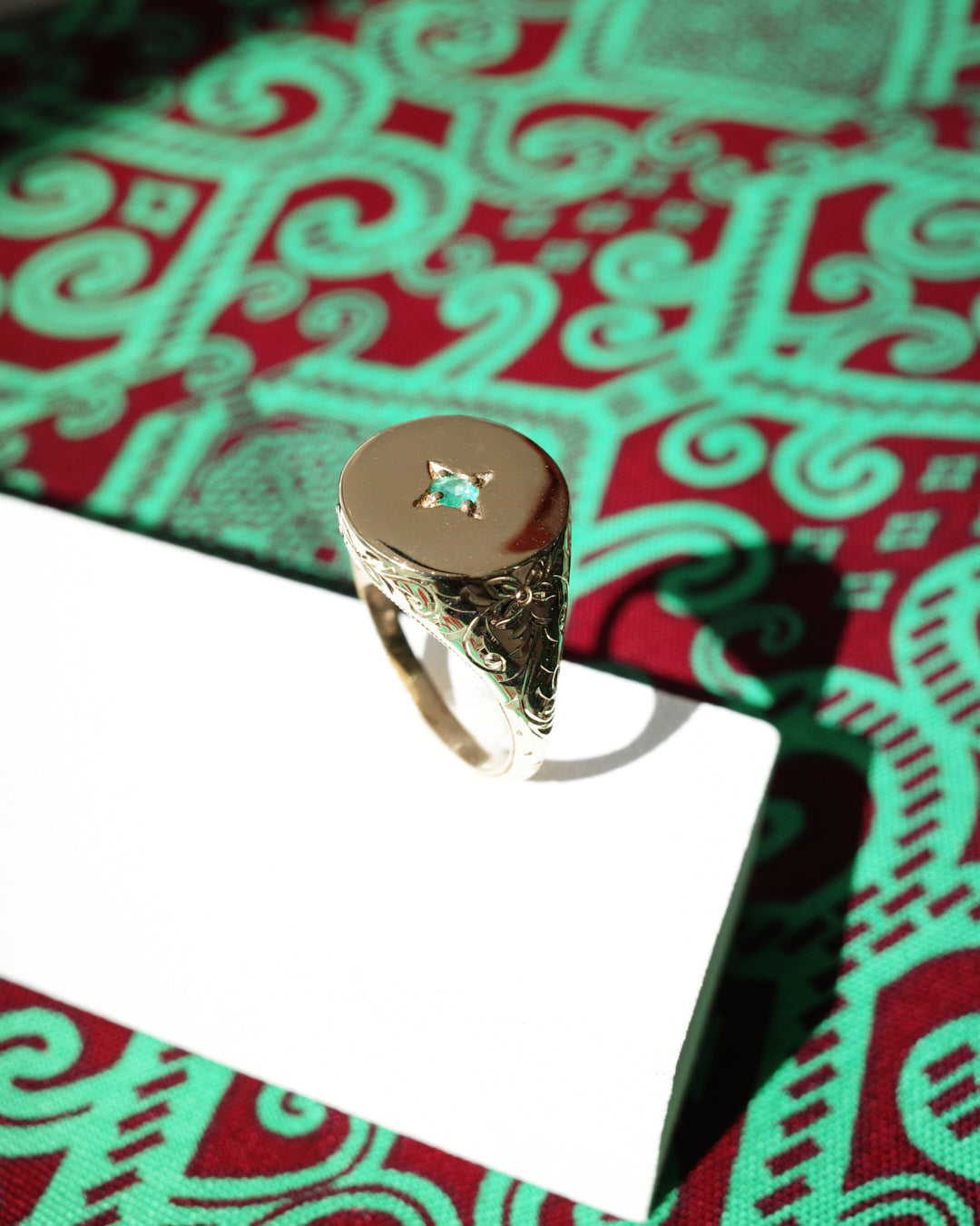 Drew Warisan Emerald Signet Ring