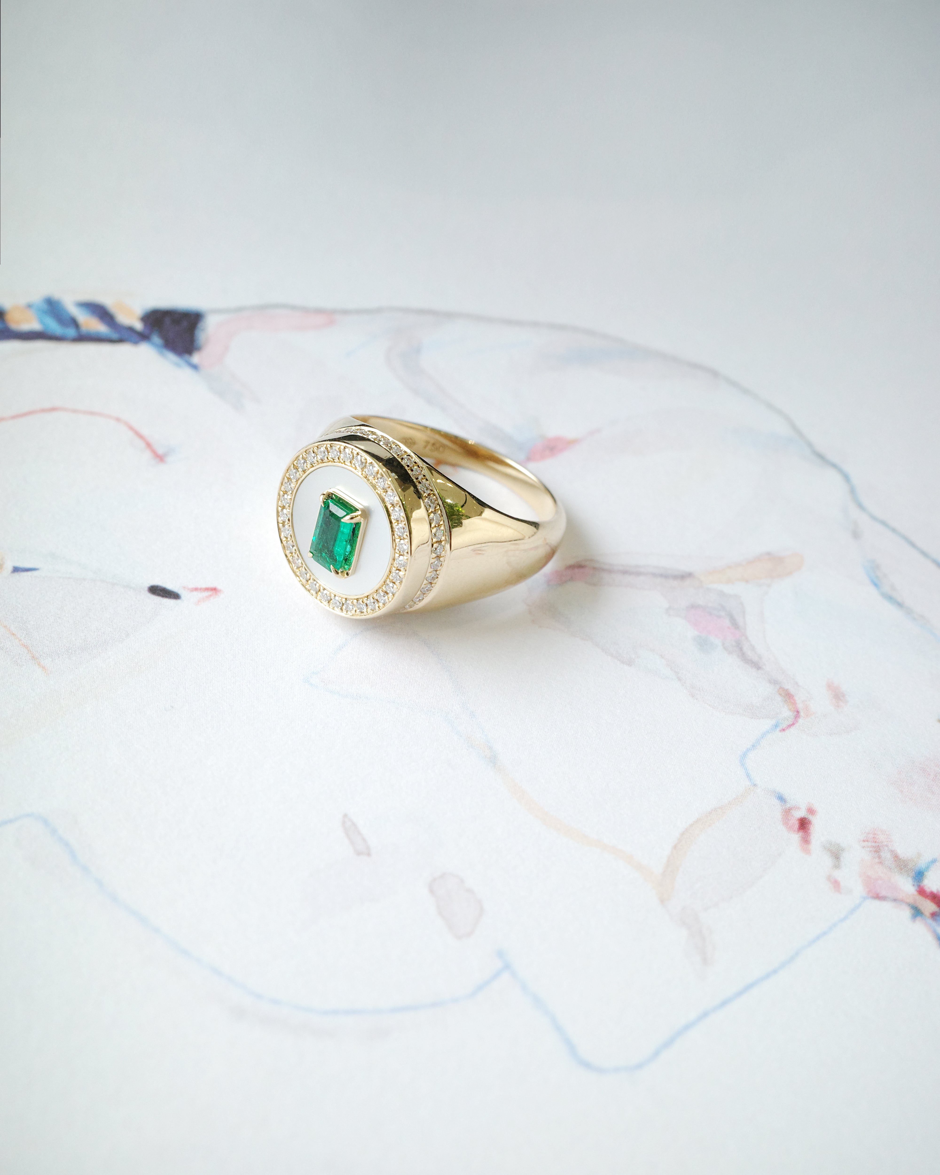 Aebi Snowdrop Signet Ring