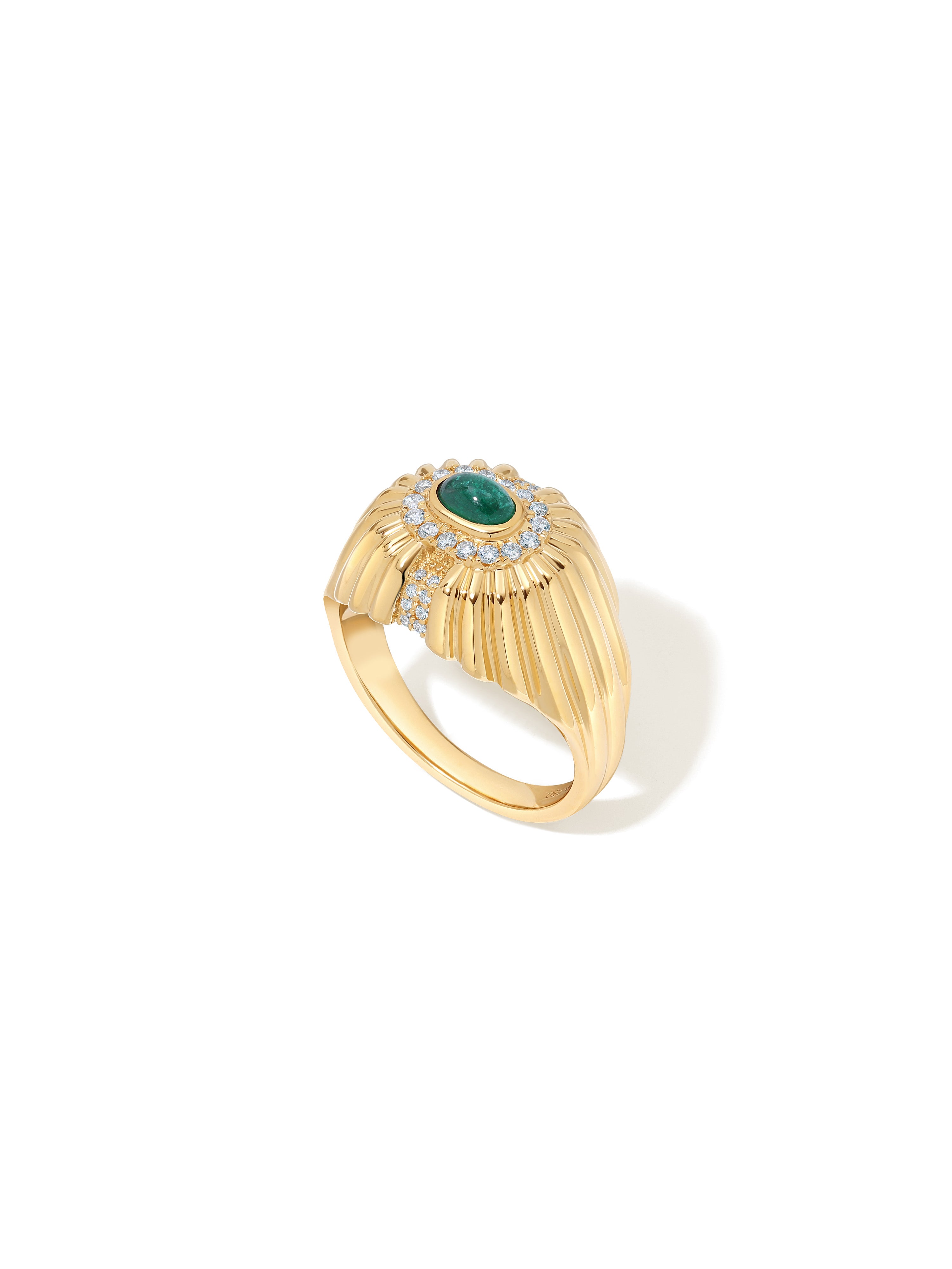 Alara Emerald Signet Ring