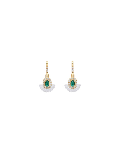 Alara Snowdrop Pendant Drop Earrings