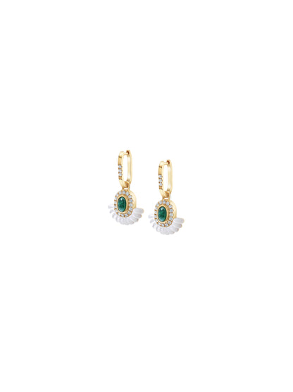 Alara Snowdrop Pendant Drop Earrings