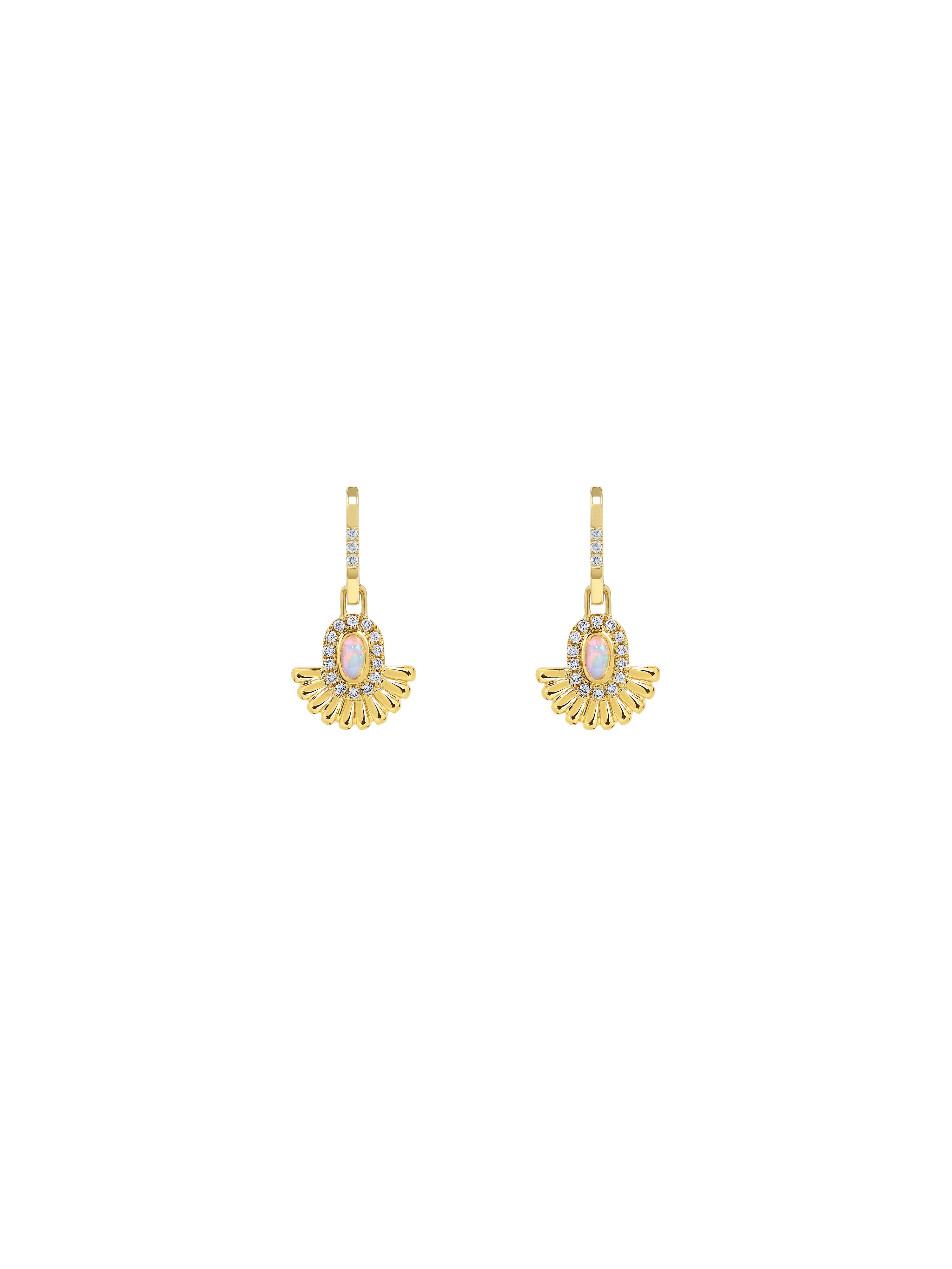 Alara Sunburst Pendant Drop Earrings