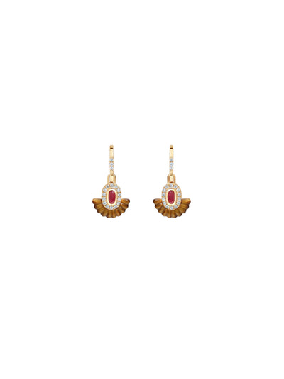 Alara Tigerlily Pendant Drop Earrings