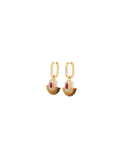 Alara Tigerlily Pendant Drop Earrings