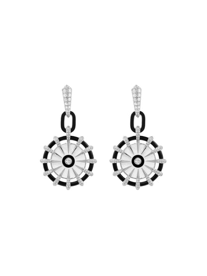 Borsh Discus Drop Diamond Earrings