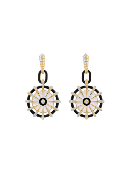 Borsh Discus Drop Diamond Earrings