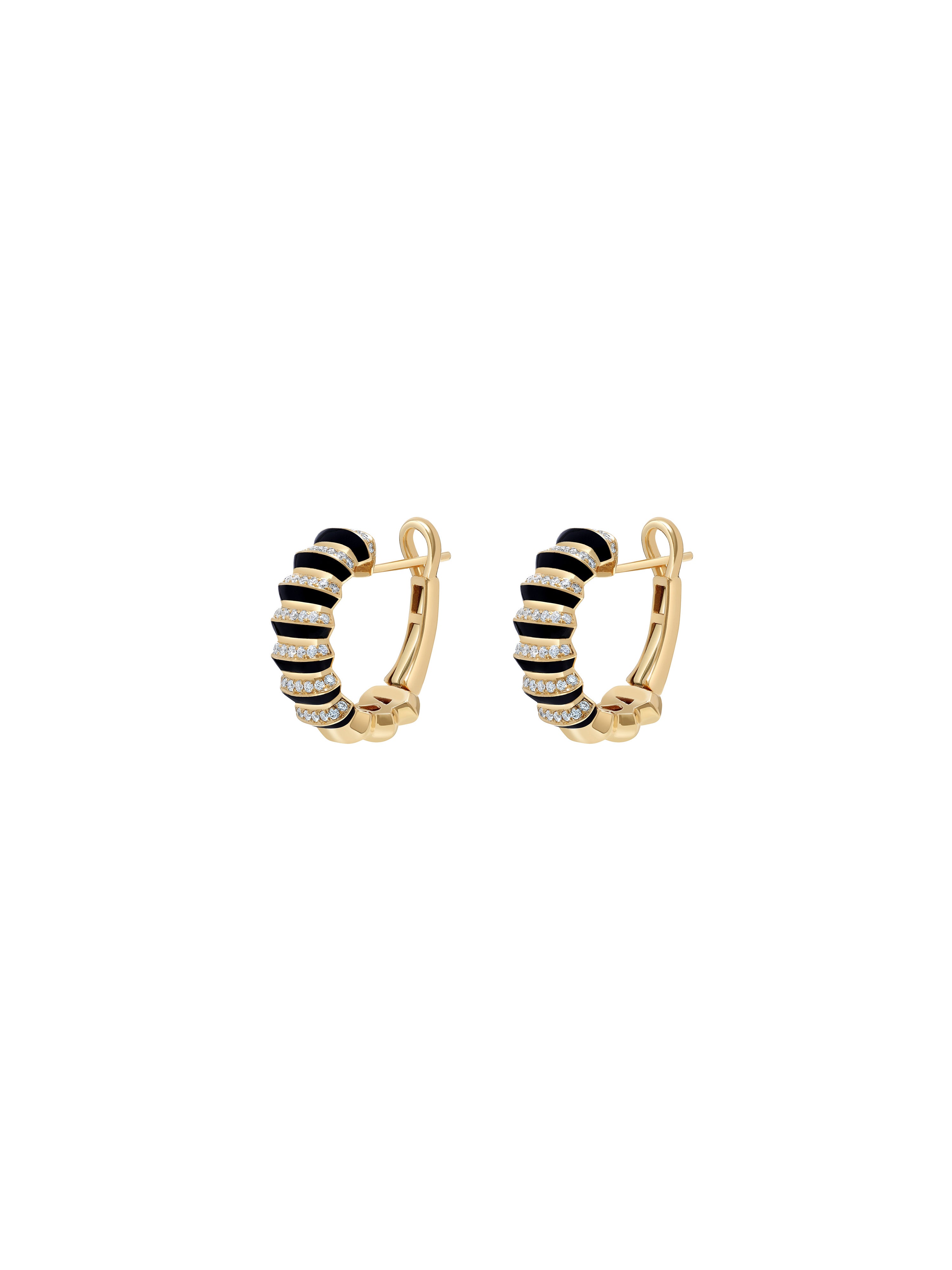 Borsh Jet Black Hoop Earrings