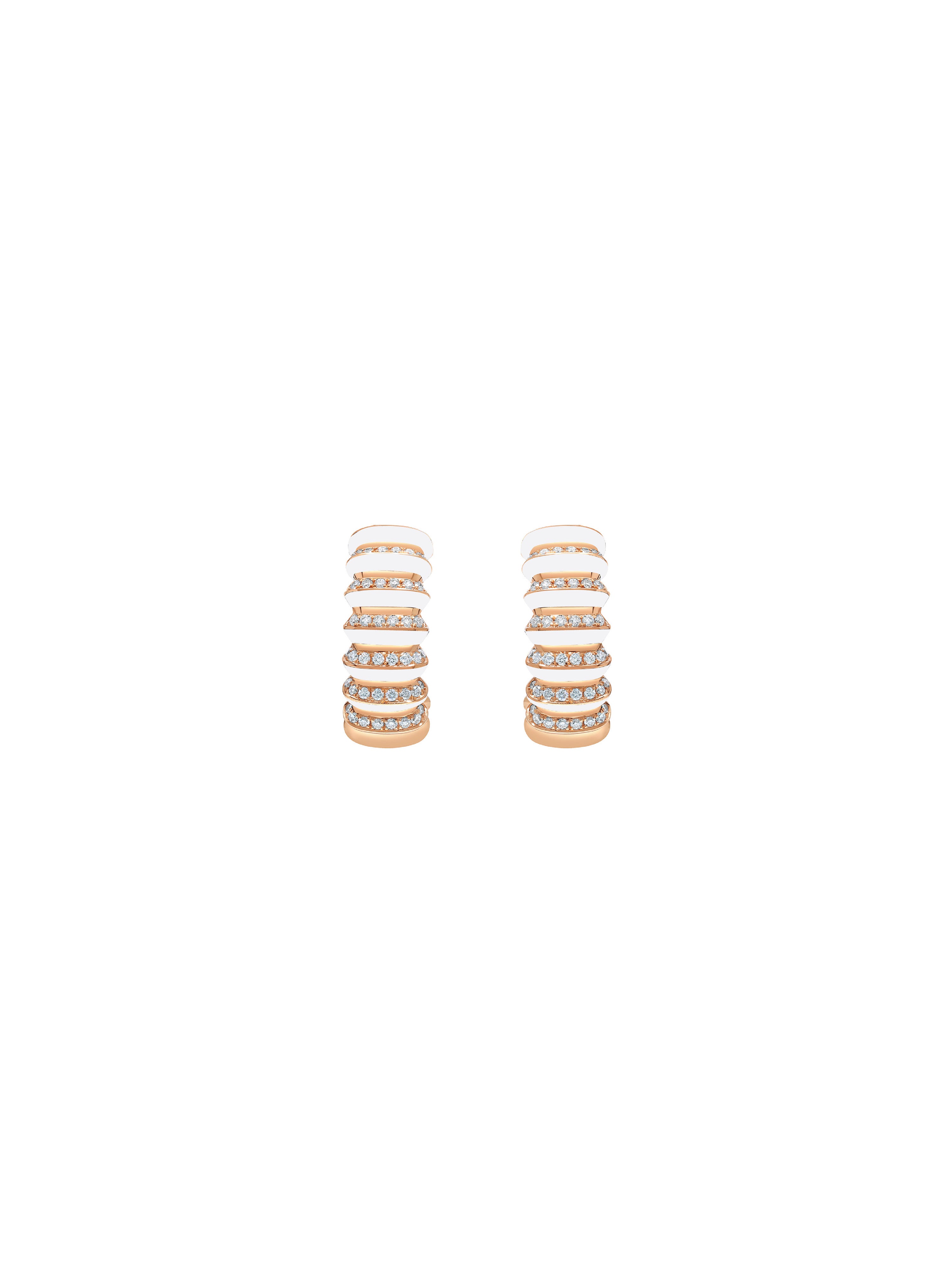 Borsh Bone White Hoop Earrings